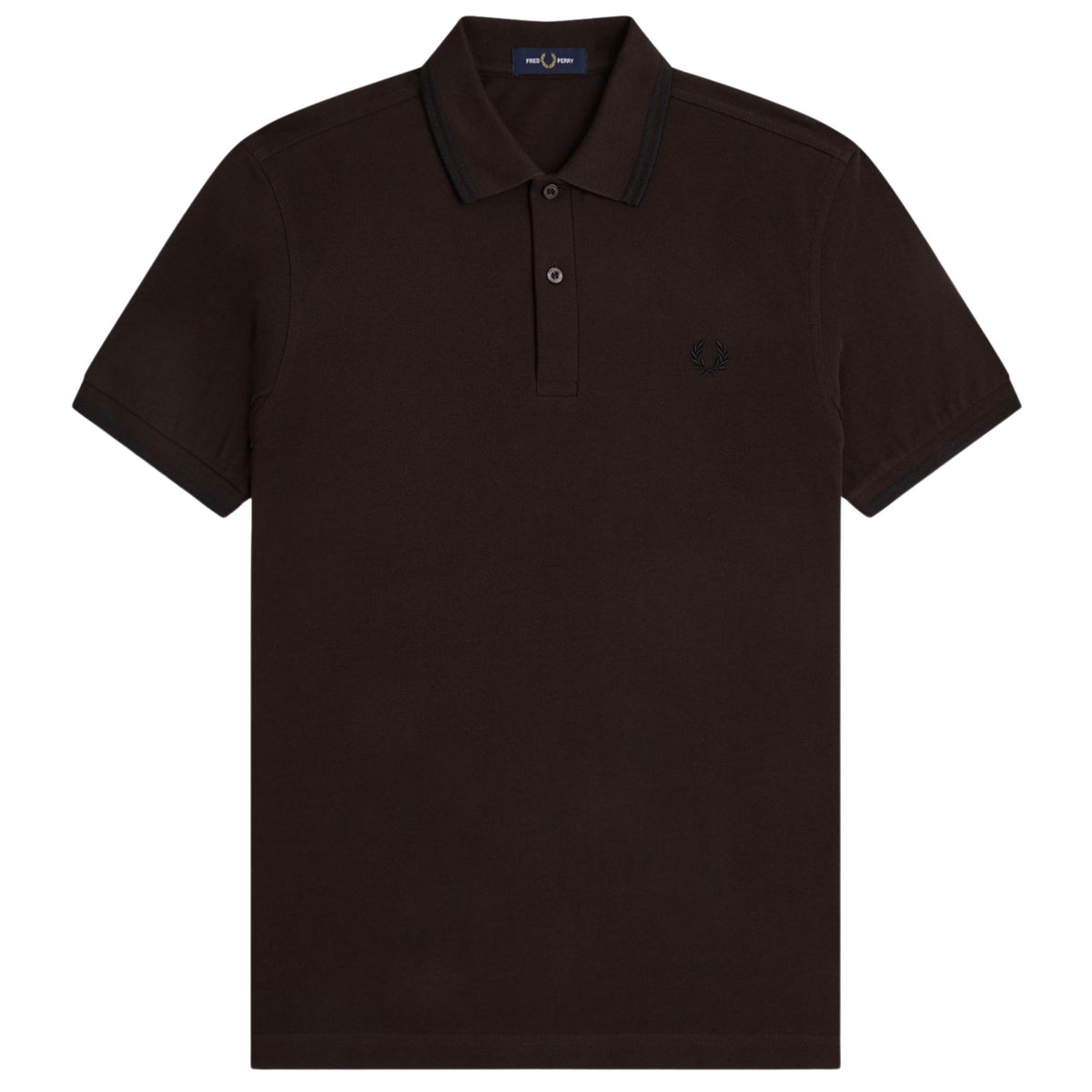 Fred Perry M3600 Twin Tipped Shirt - Rich Brown