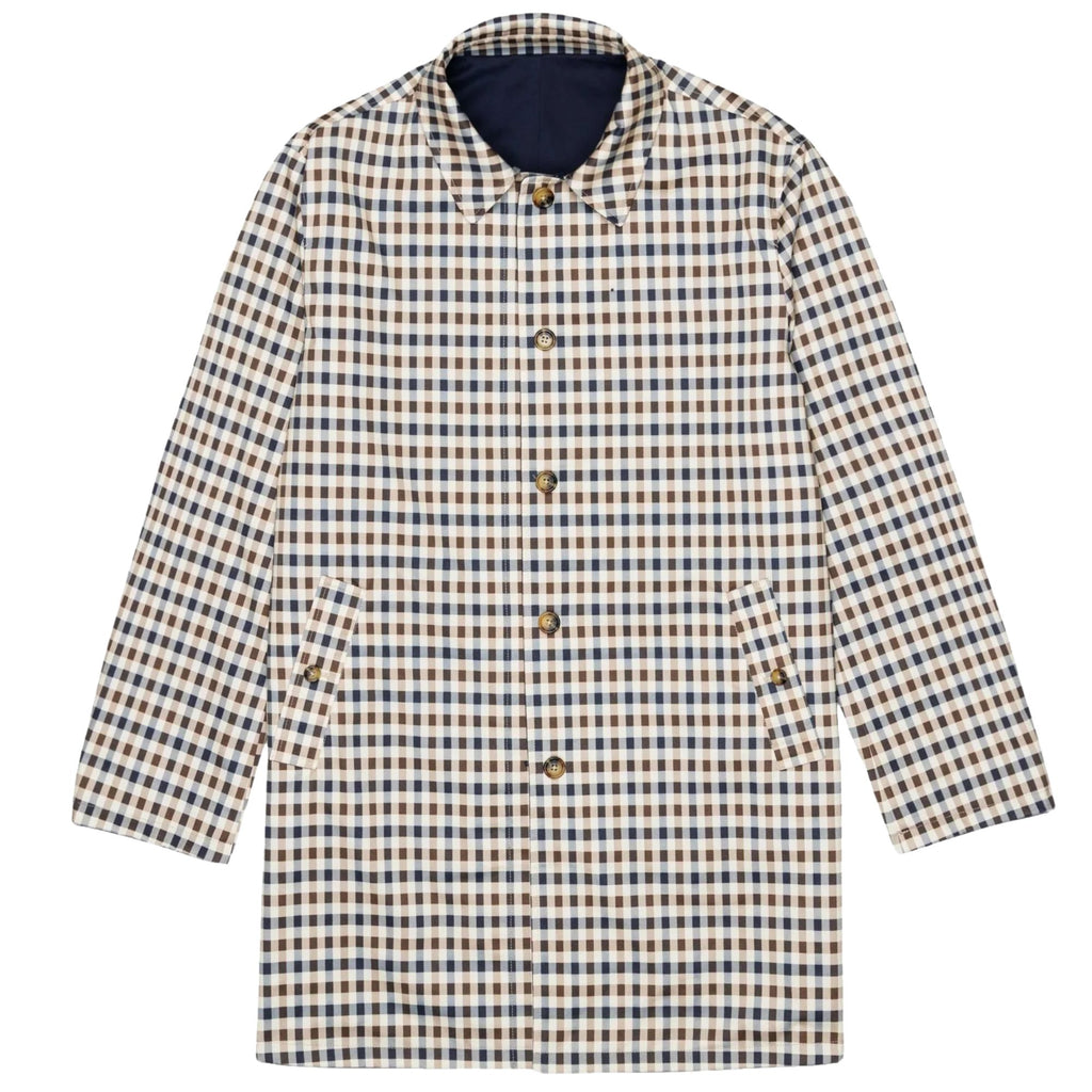 Aquascutum Archival Reversible Mid Coat - Navy
