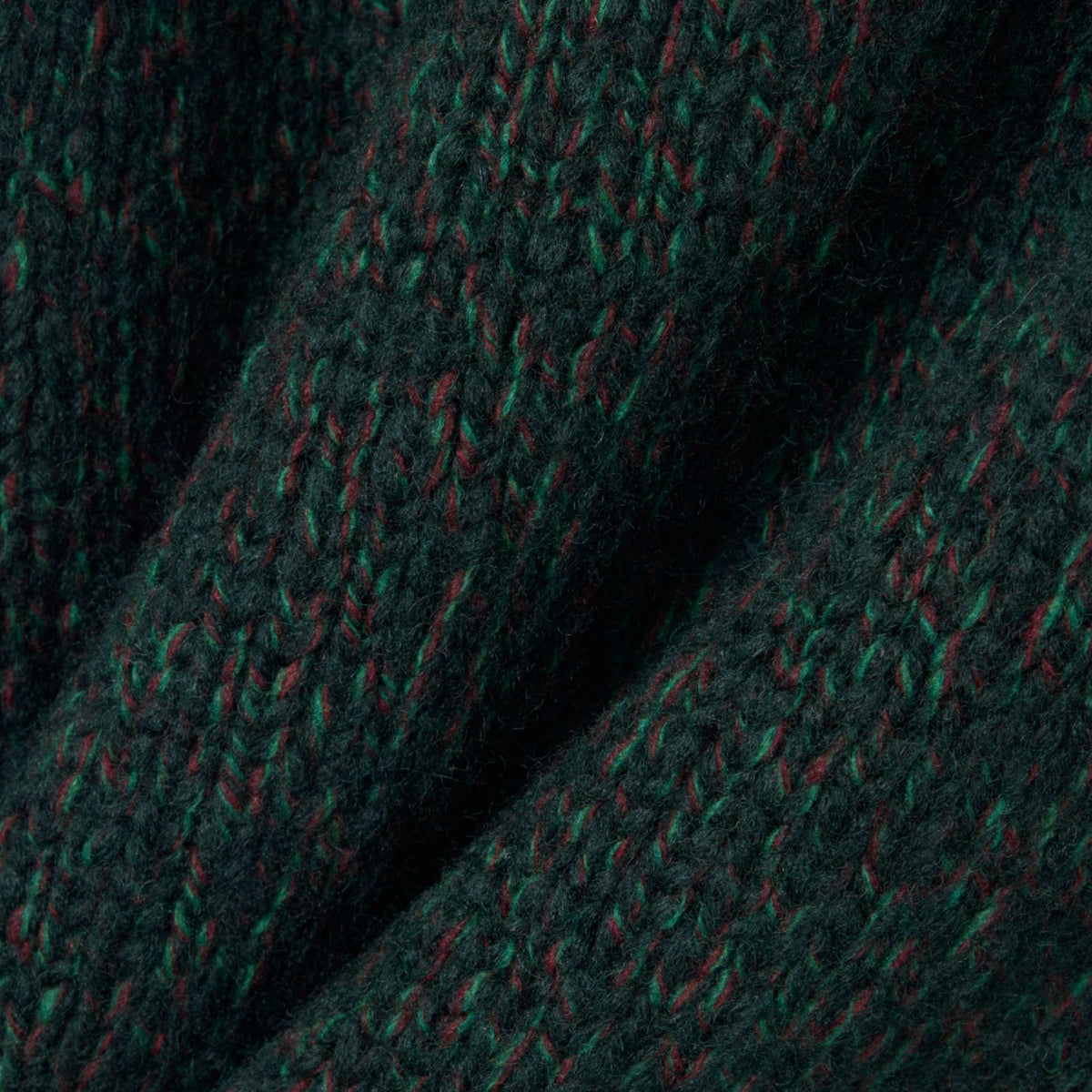 Lacoste Mercerized Knit Wool Cardigan - Green Mix