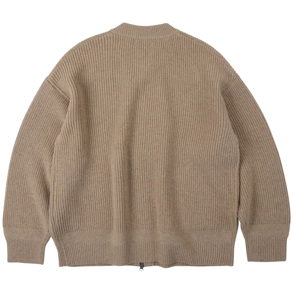 FrizmWORKS Wool Deck Zip Up Cardigan - Oatmeal