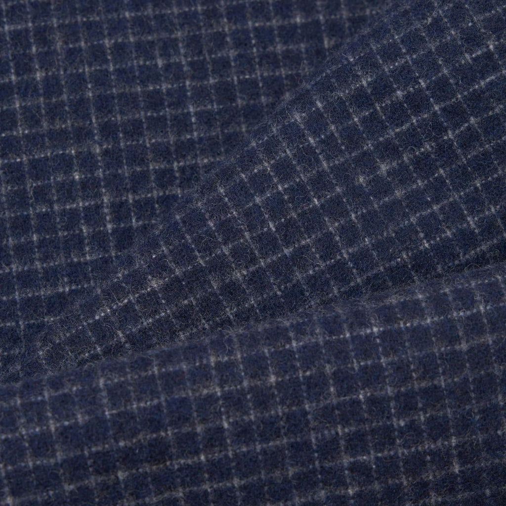 Universal Works Bobby Wool Mix Super Chino - Navy Check