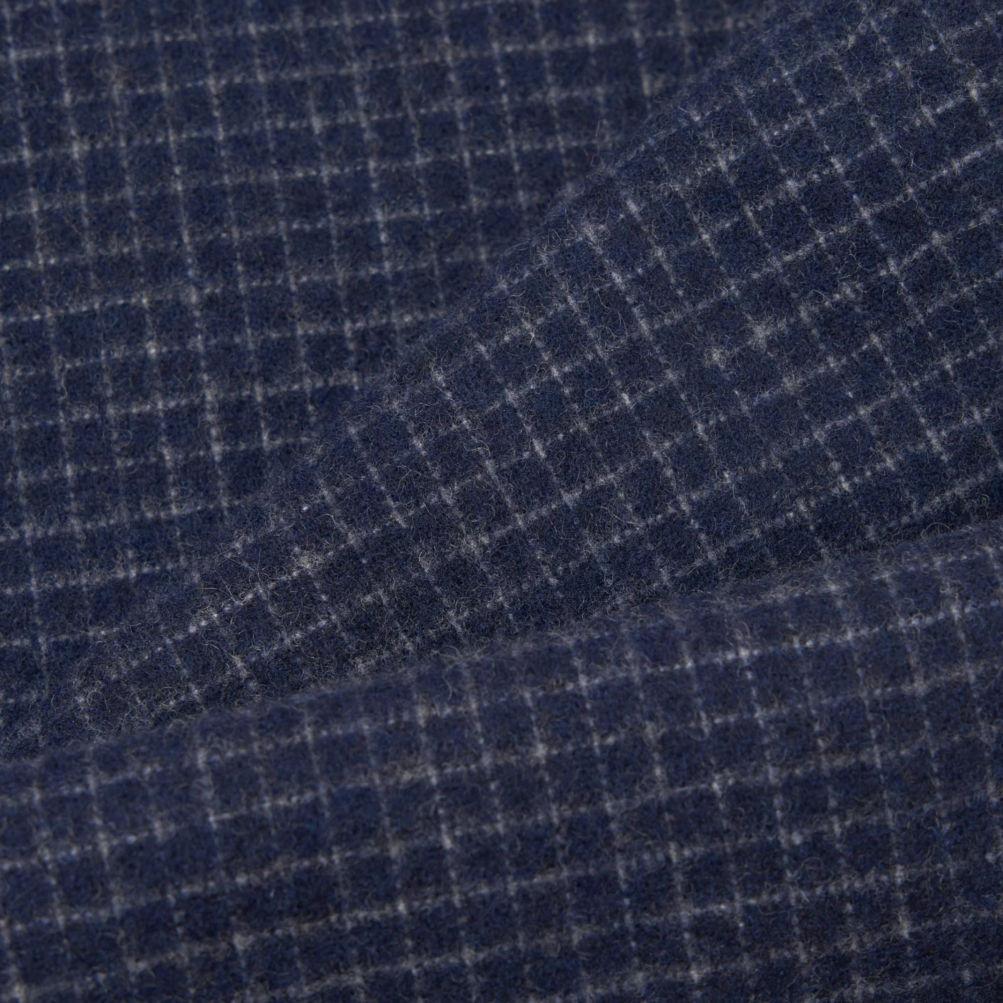 Universal Works Bobby Wool Mix Super Chino - Navy Check