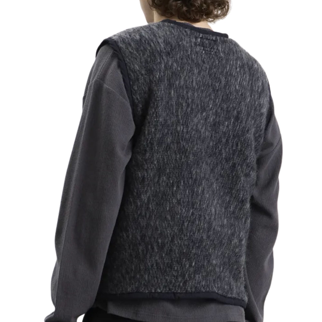 Universal Works Lancaster Gilet Losso Mohair Mix - Navy/Grey