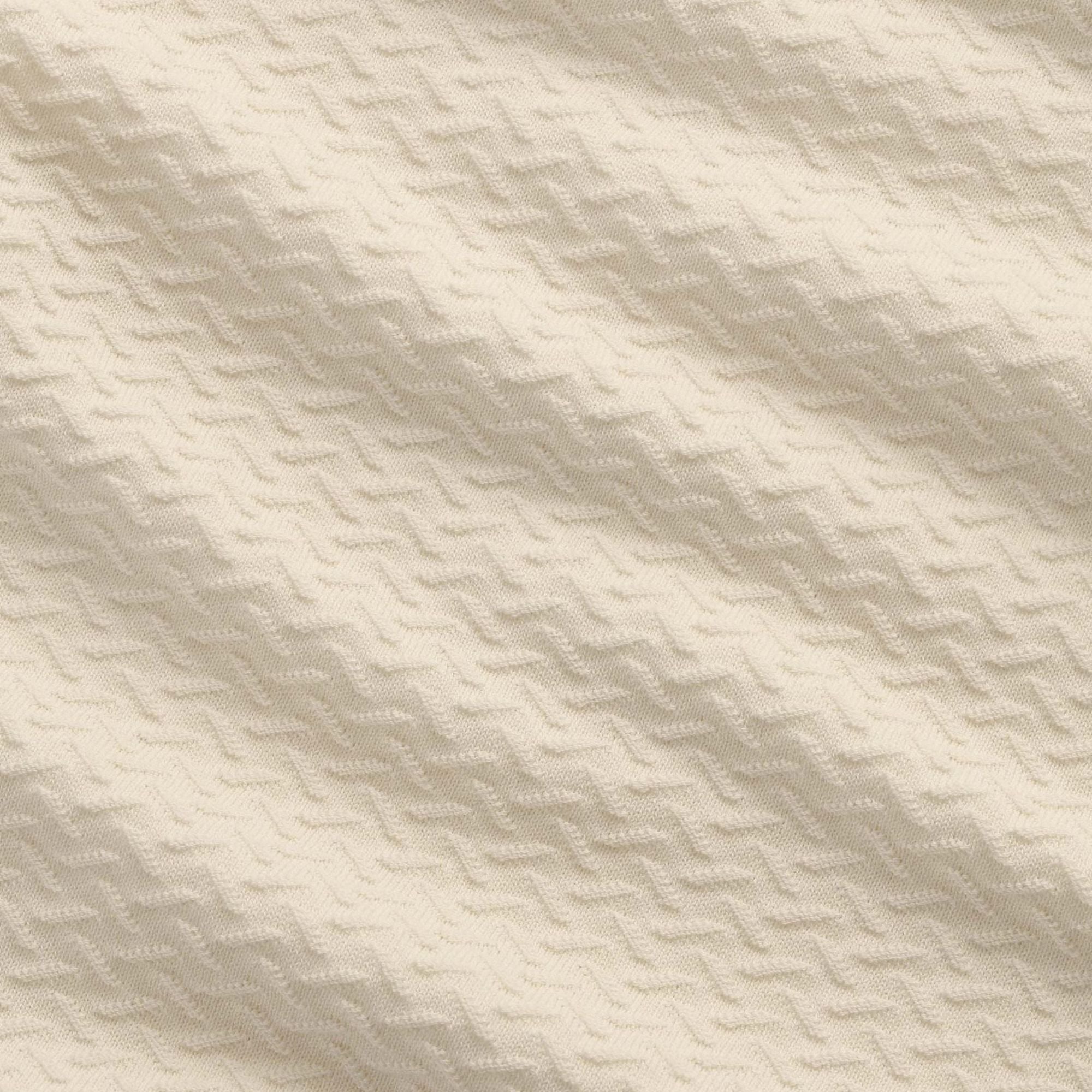 Paul Textured Stitch Polo - Ivory