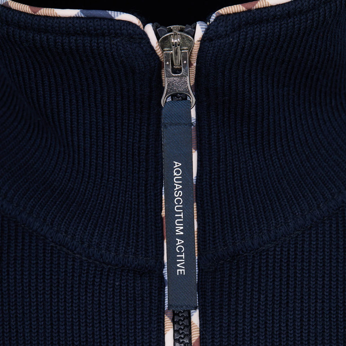 Aquascutum Tubolar FZ Sweater - Navy