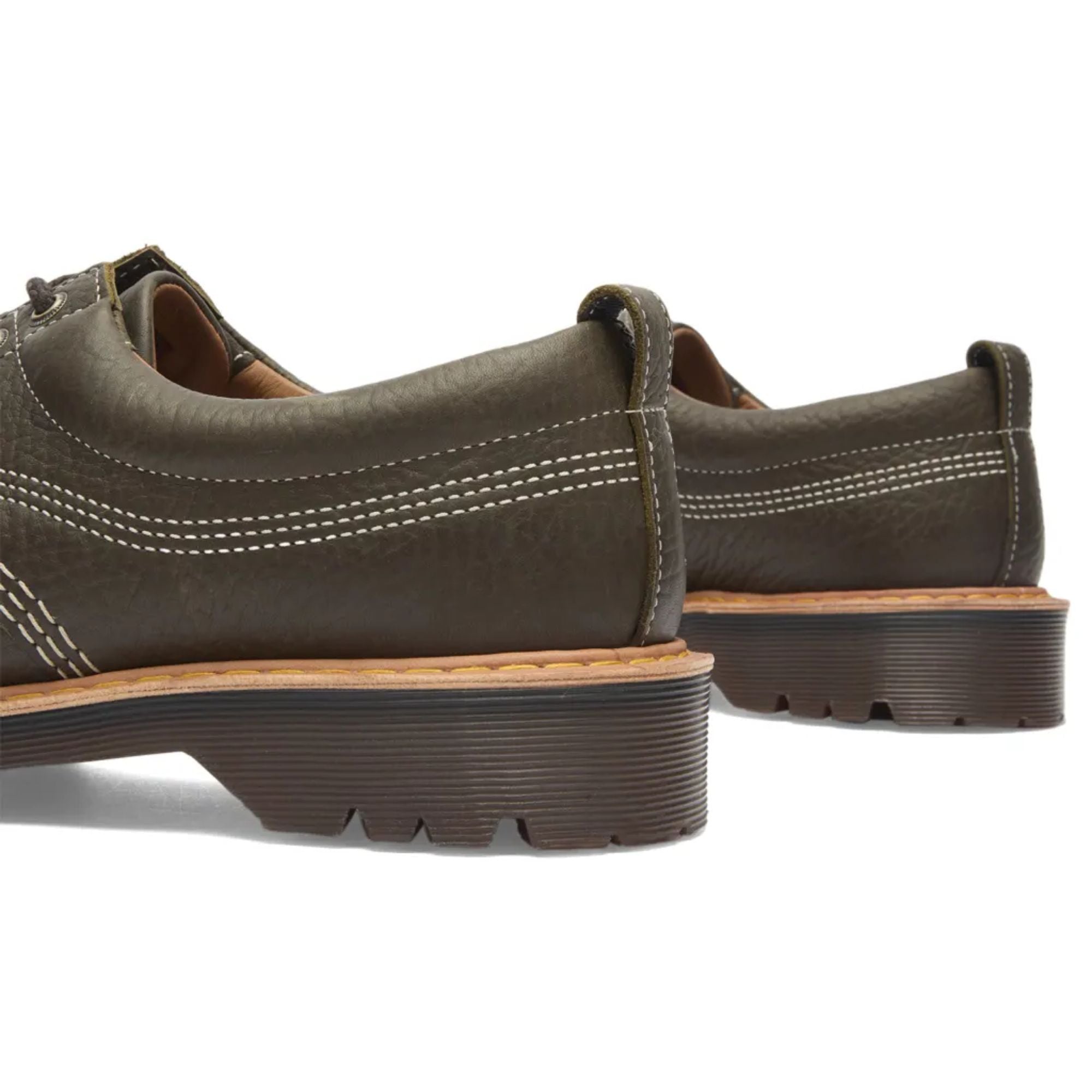 Lowell Wild Grain Leather Moc Toe - Olive