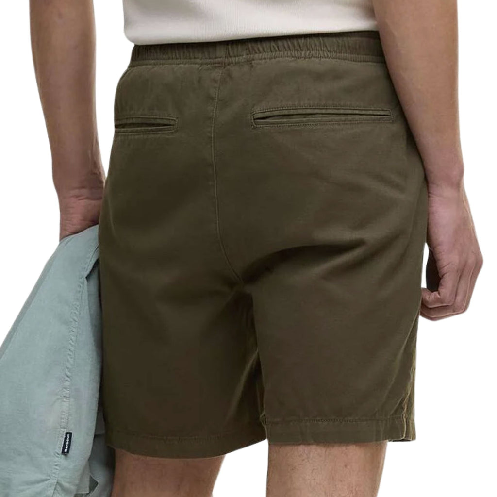 Washed Oxford Relaxed Shorts - Uniform Green