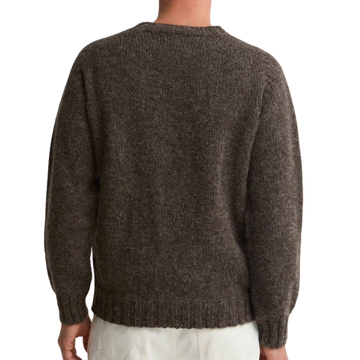 Barbour	Natural Yarm Cable Crew Jumper - Medium Brown