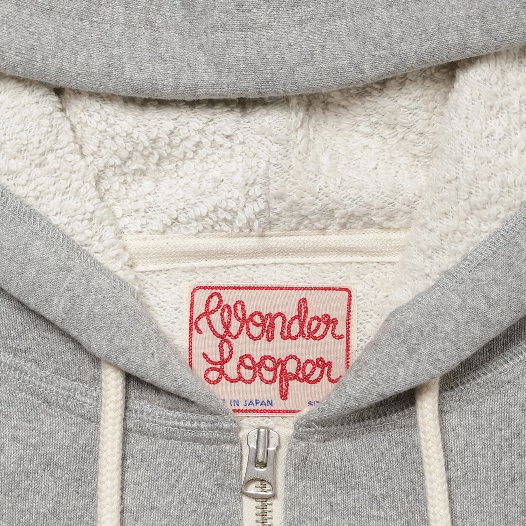 Wonder Looper Zip Hoodie Super Looper French Terry - Heather Grey