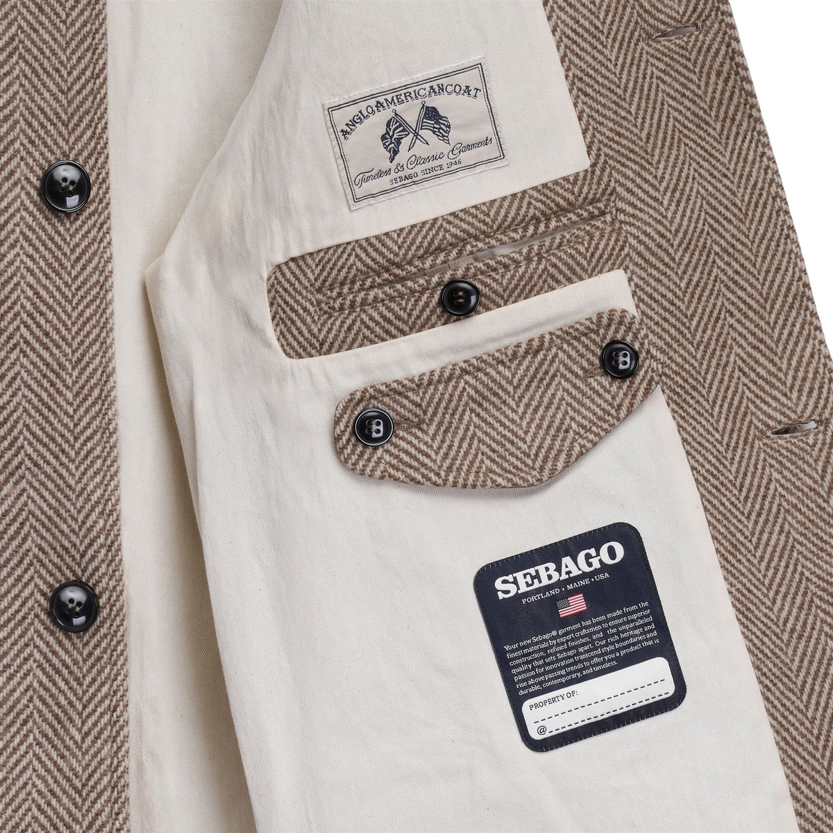 Sebago Bingham Herringbone Jacket - Beige