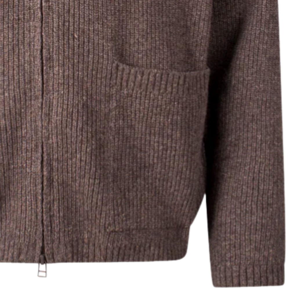 Universal Works Zip Caridgan Eco Wool - Tawny