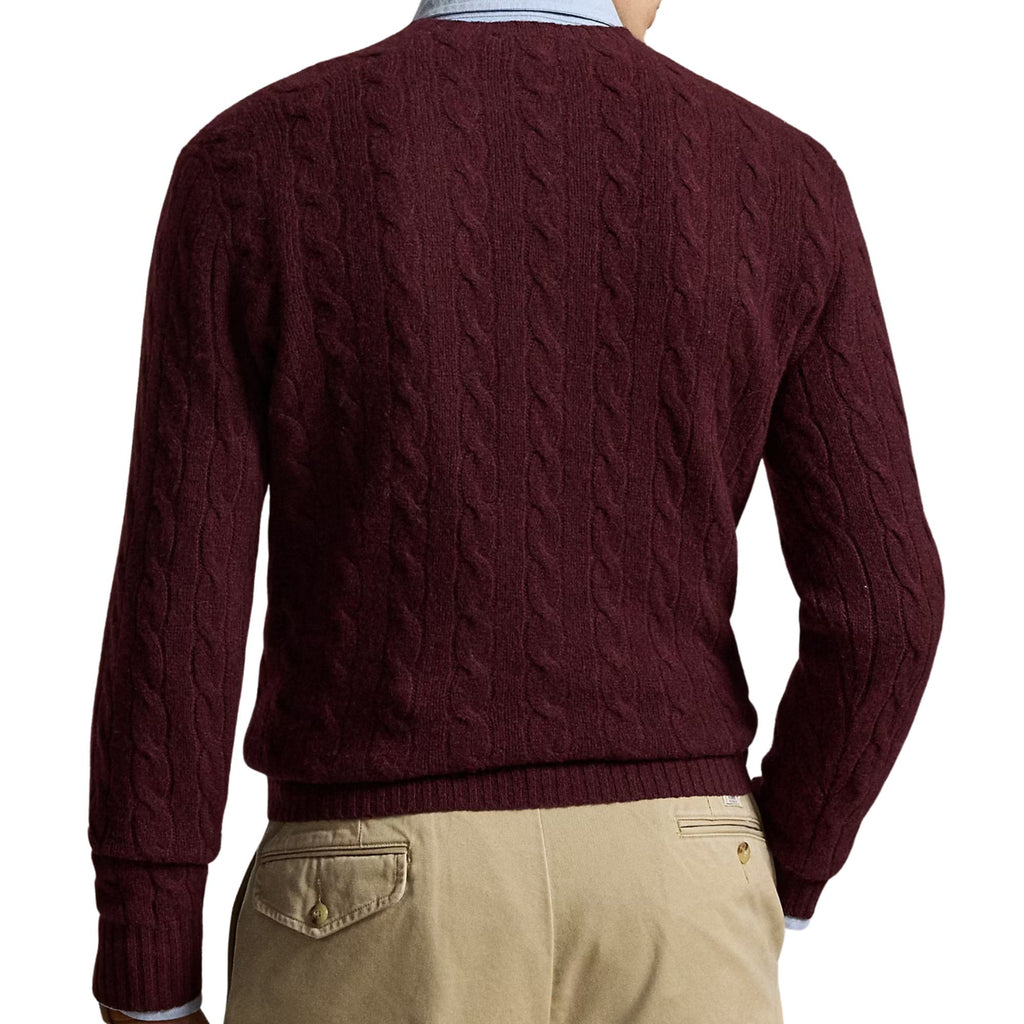 Polo Ralph Lauren Cable-Knit Cotton Jumper - Wine