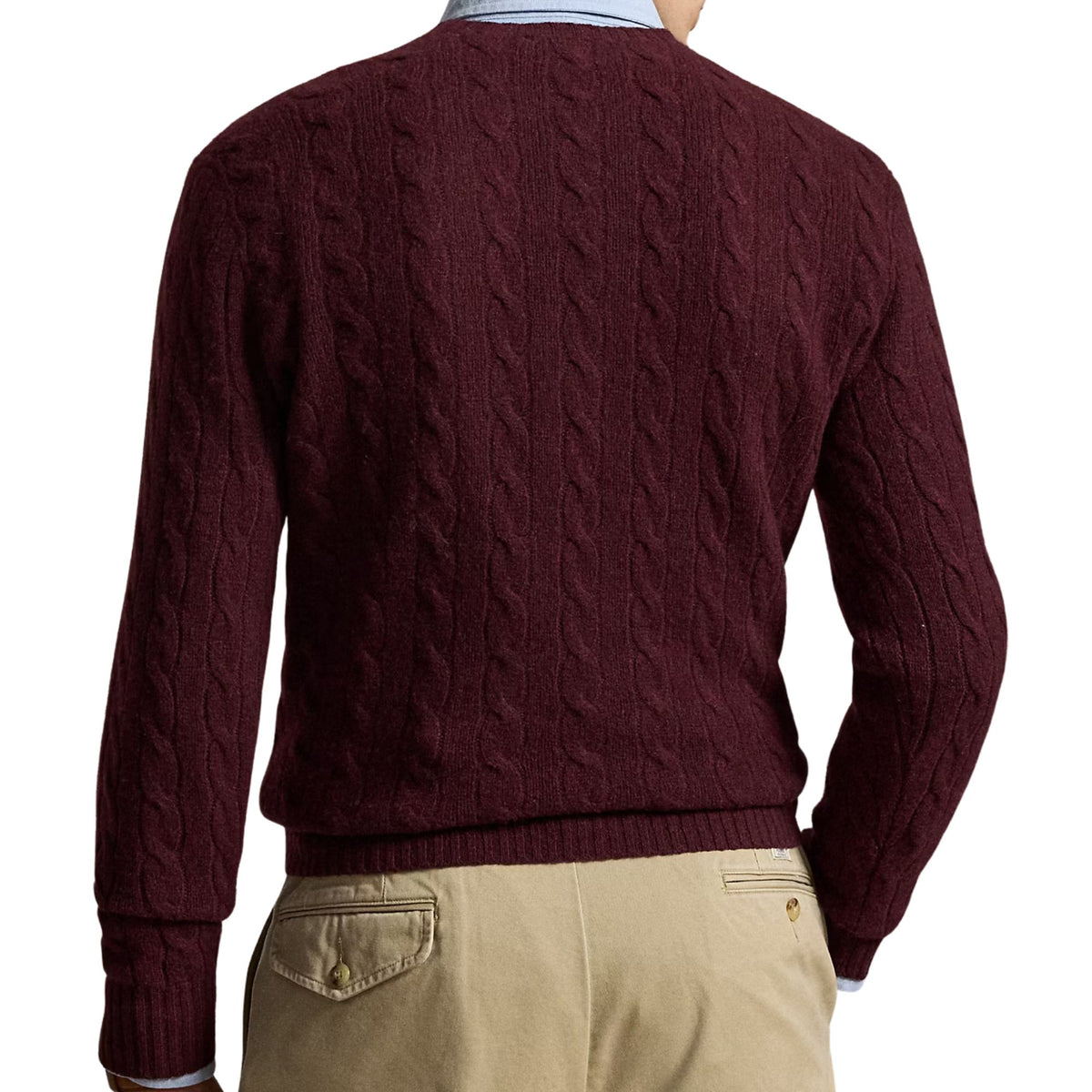 Polo Ralph Lauren Cable-Knit Cotton Jumper - Wine