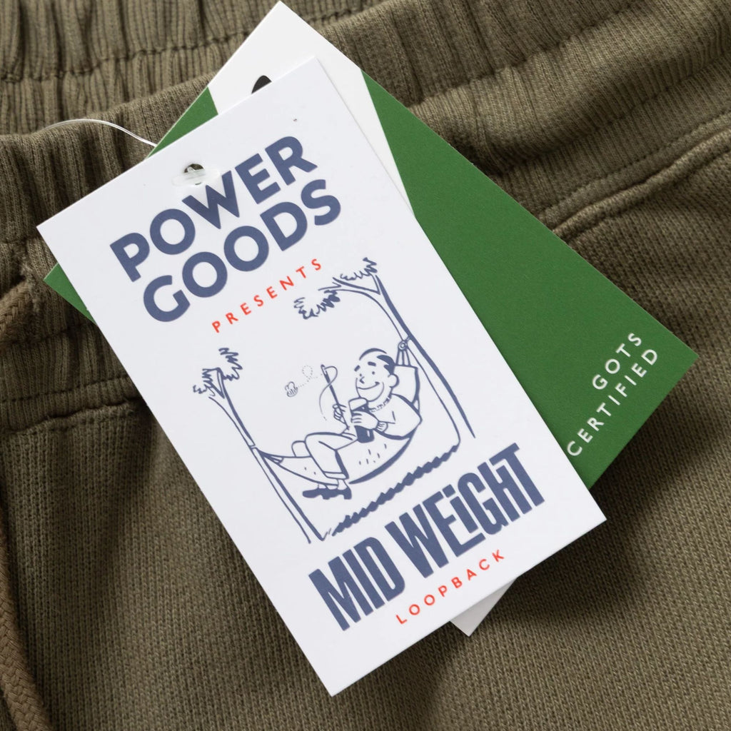 Power Goods Loopback Sweat Shorts - Olive PG006-OL – Stuarts London