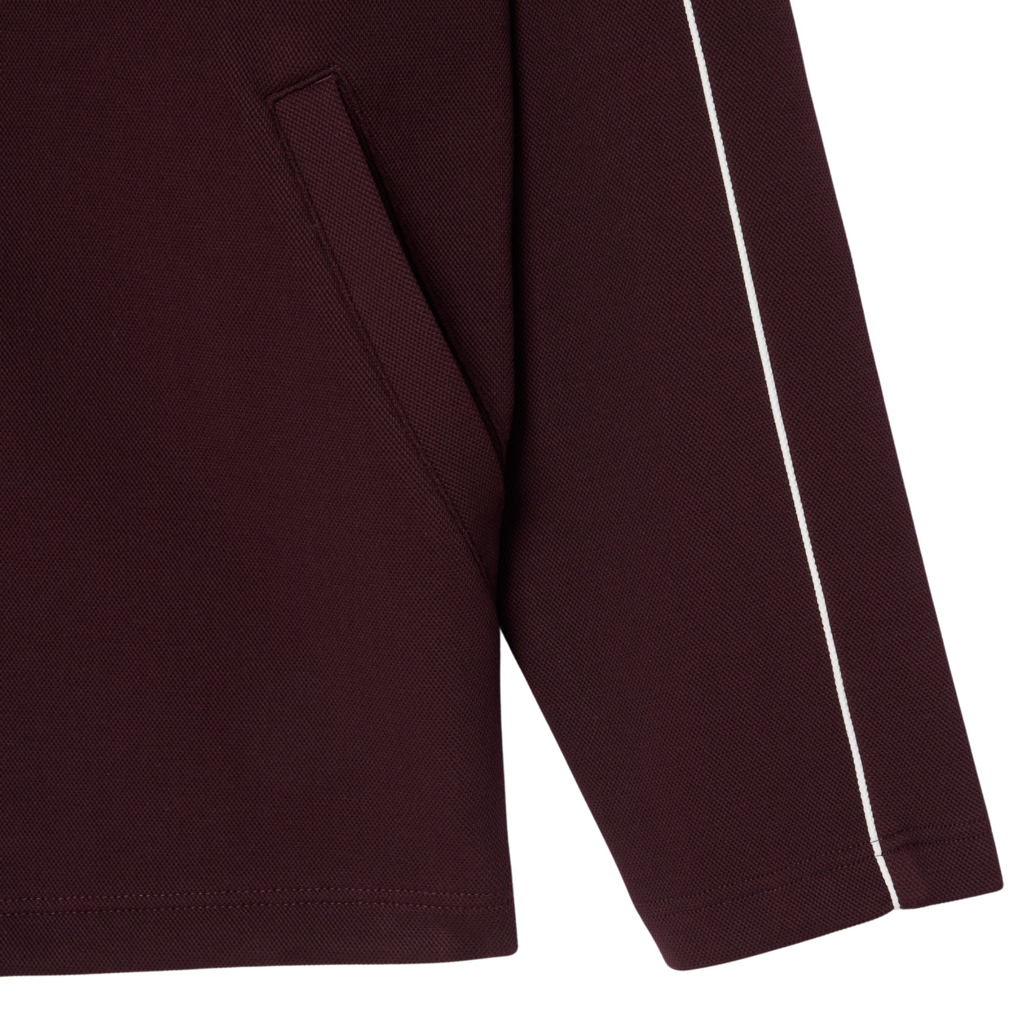 Lacoste Tennis Heritage Zipped Badge Accent Sweatshirt - Merlot
