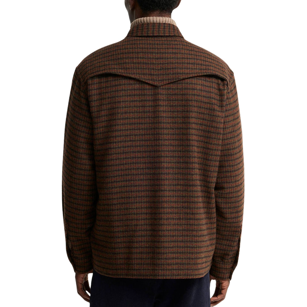 Barbour Hatfield Oversized Houndstooth Overshirt - Chesnut