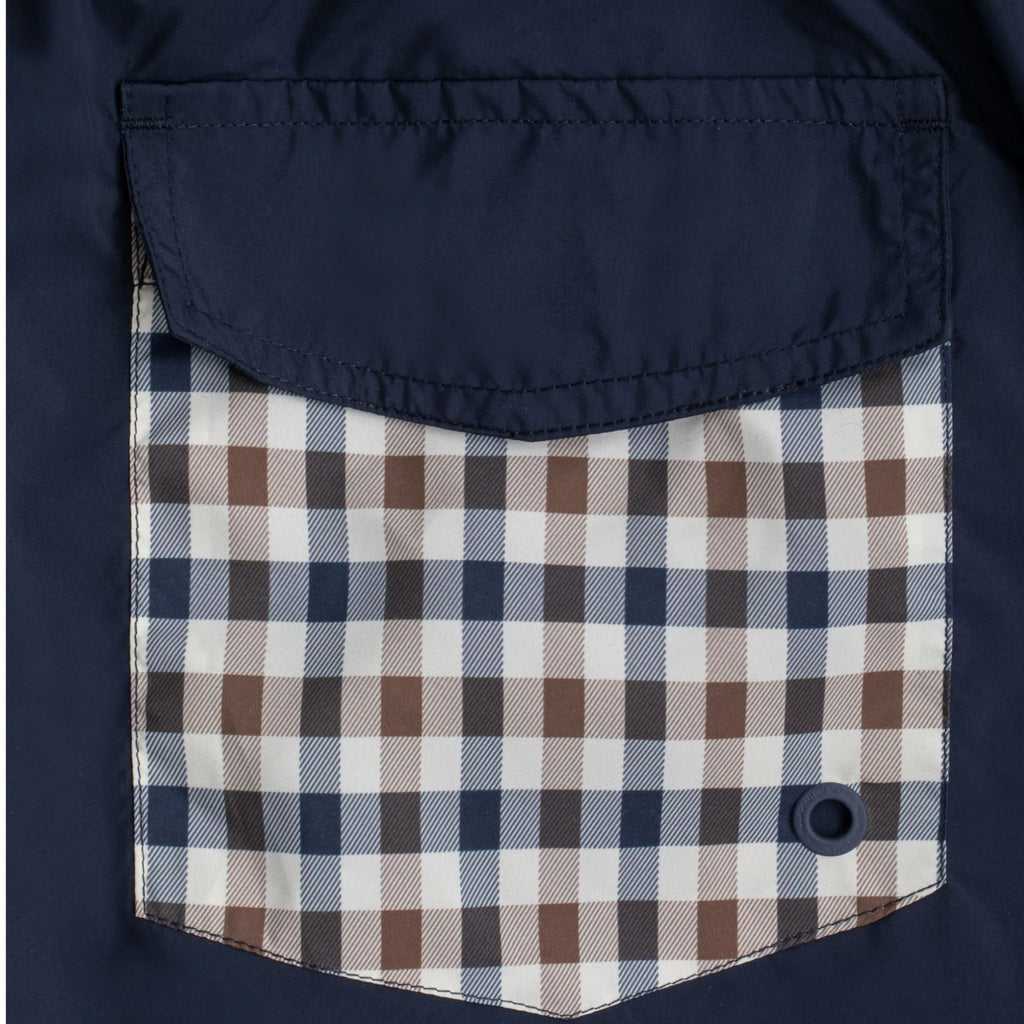 Aquascutum Club Check Pocket Beach Shorts - Navy