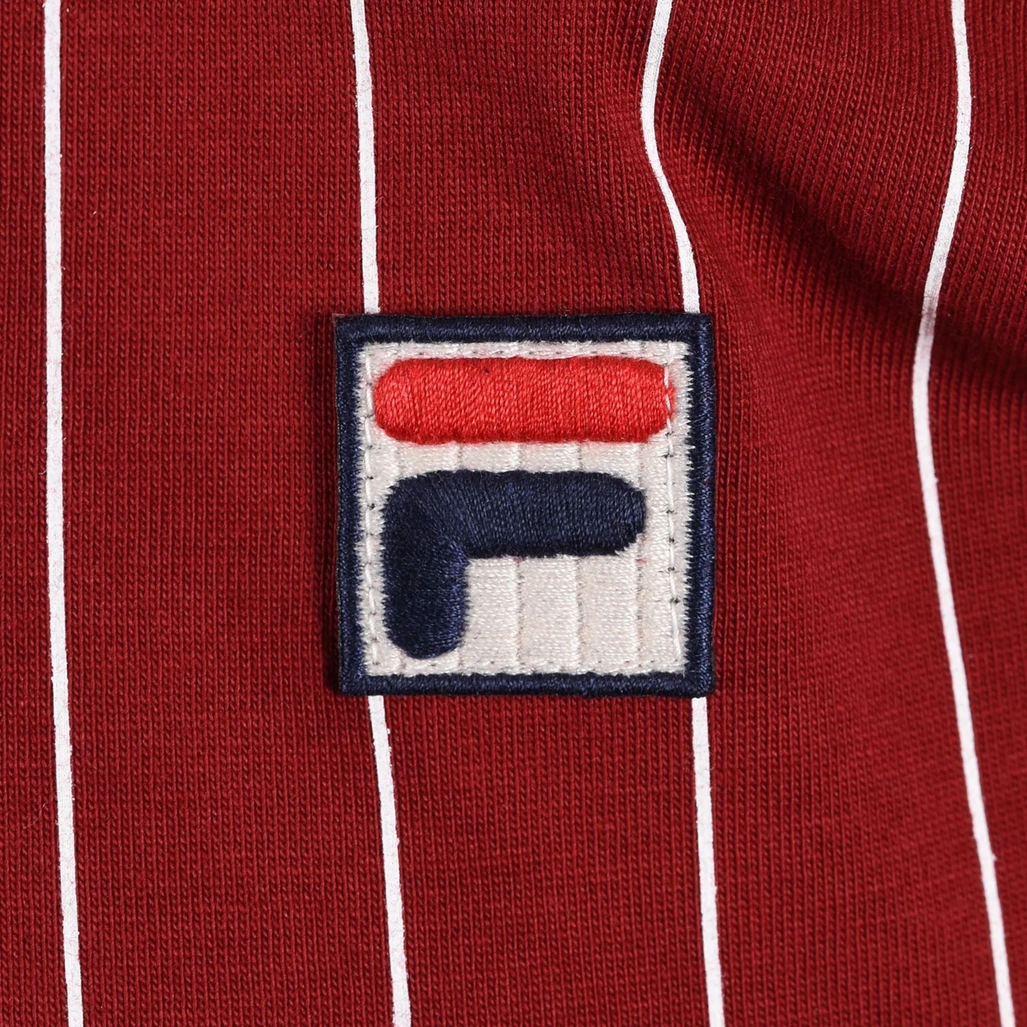 Fila Vintage BB1 Classic Vintage Striped Polo Shirt - Sun Dried Tomato
