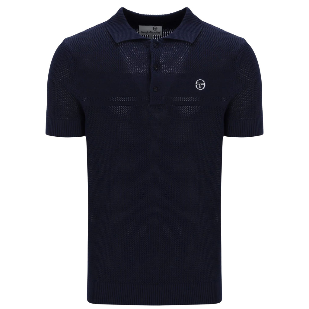 Sergio Tacchini Sabino Knit Polo Shirt - Maritime