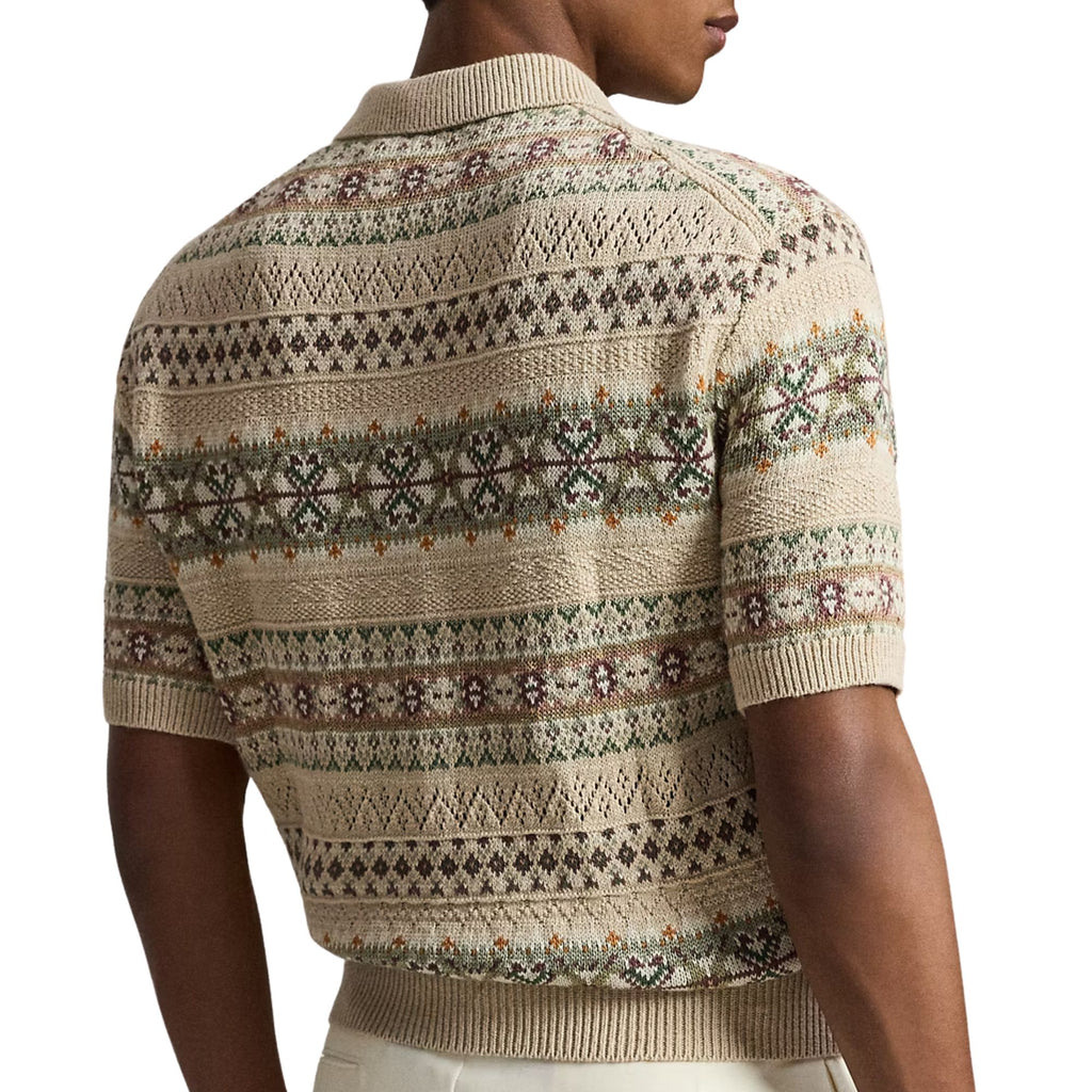 Polo Ralph Lauren Fair Isle Polo-Collar Jumper - Tan Combo