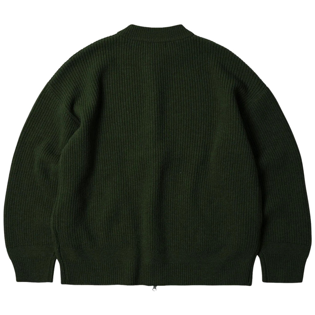 FrizmWORKS Wool Deck Zip Up Cardigan - Forest Green
