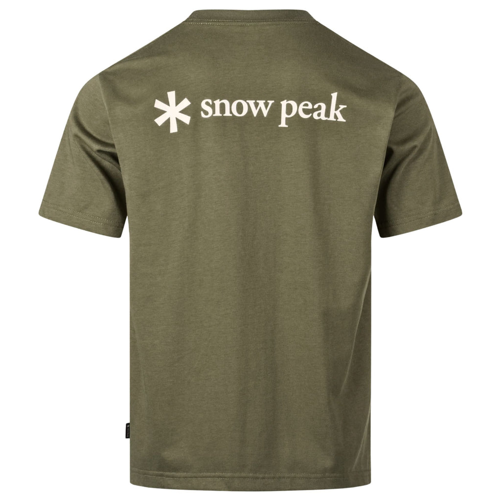 Snow Peak Back Printed Logo T-Shirt - Olive
