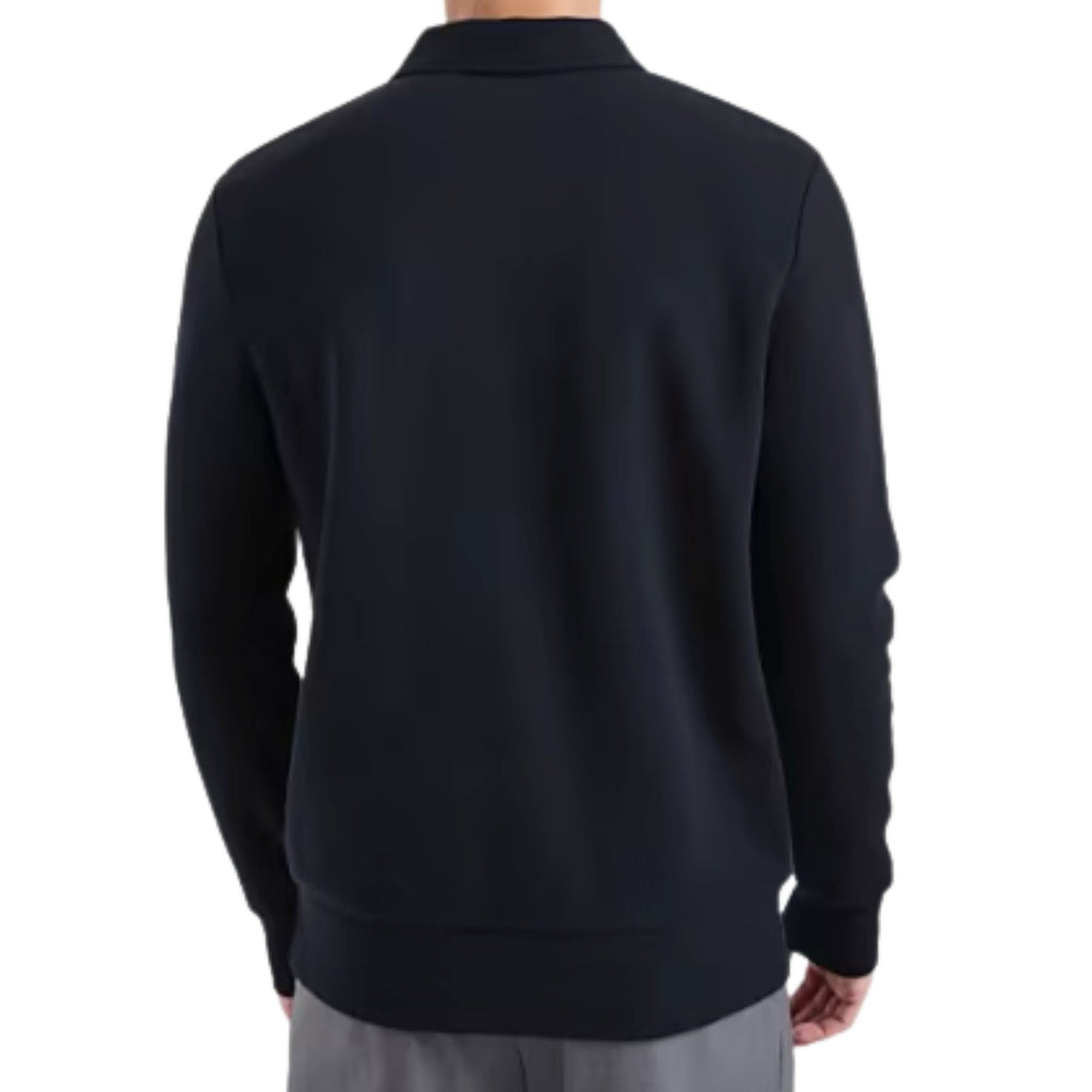 Pique Collared Sweatshirt - Navy