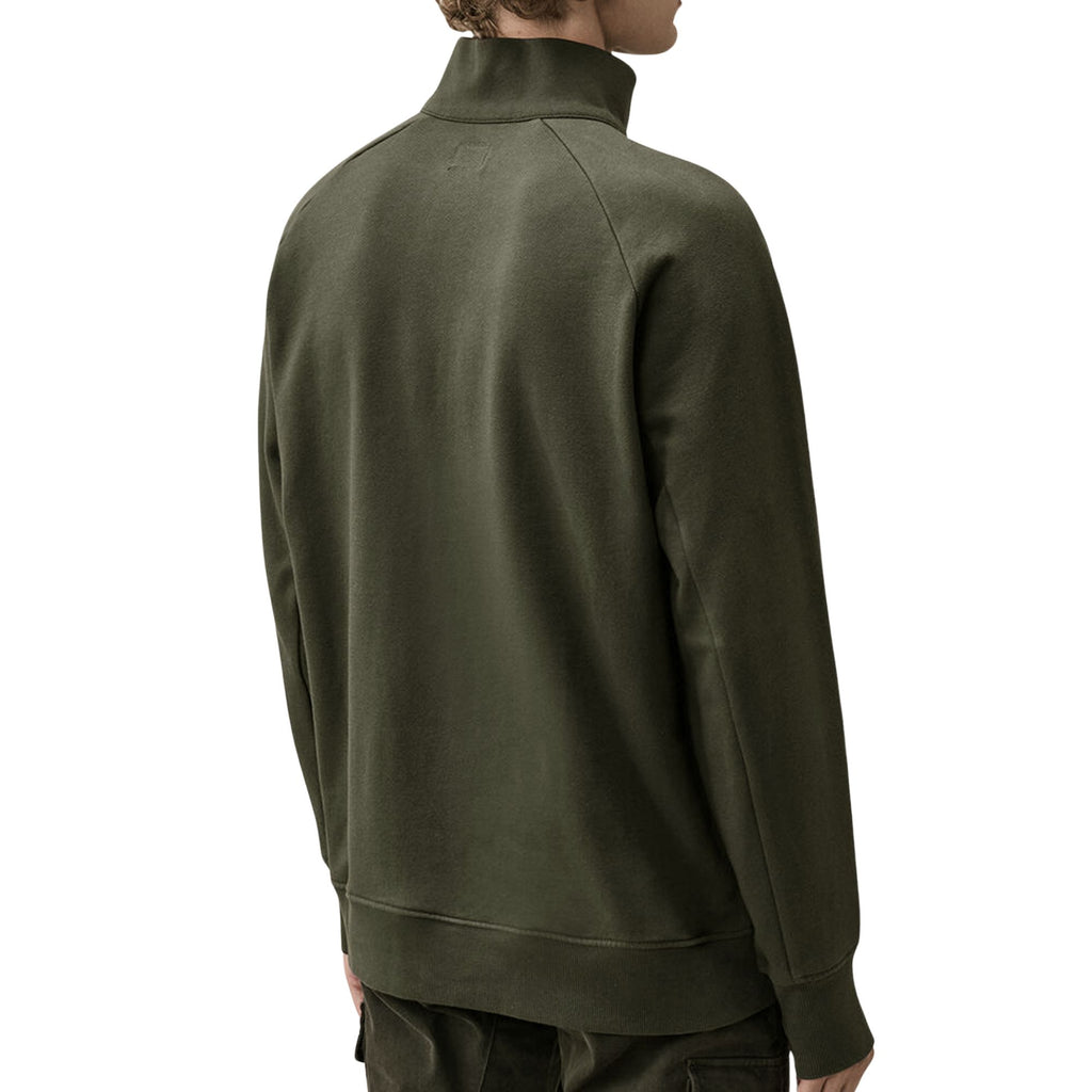 C.P. Company Diagonal Raised Fleece Lens Half Zip Sweatshirt - Ivy Green