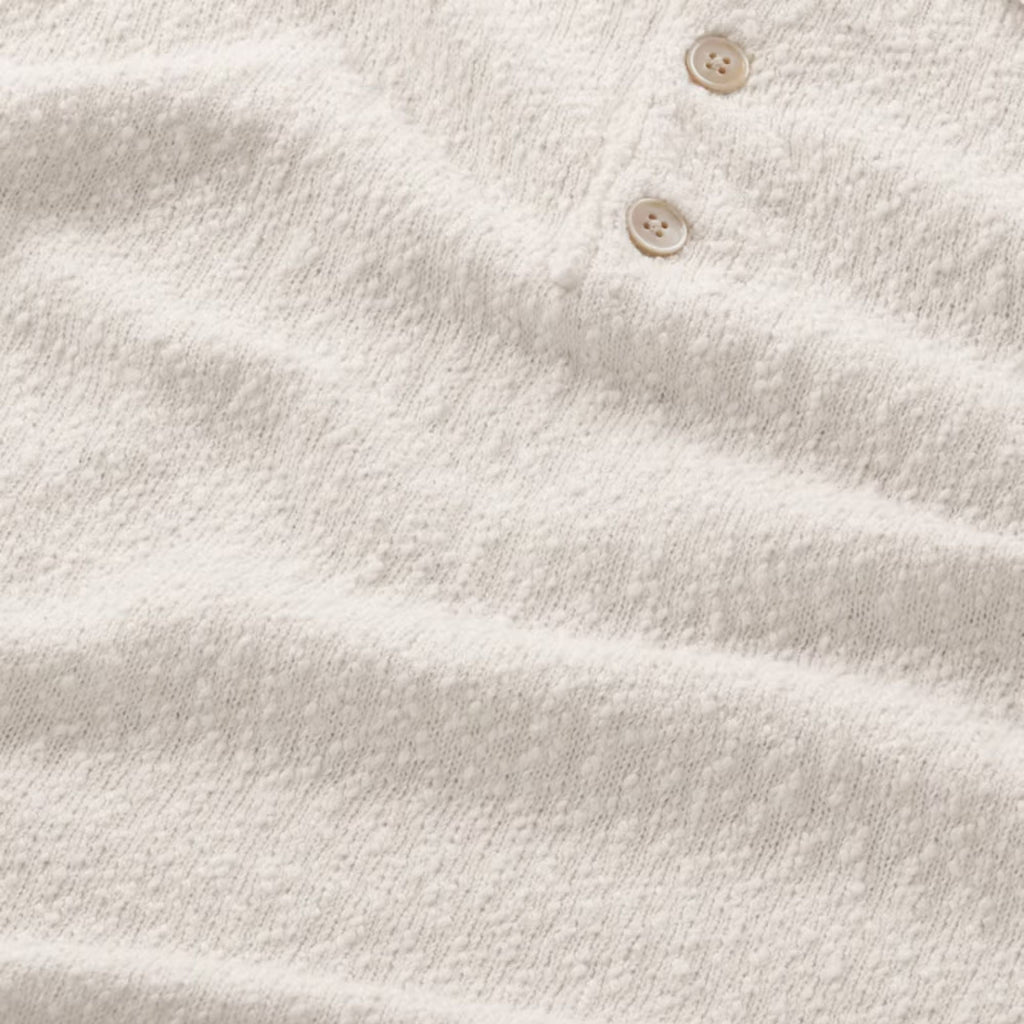 Randy Boucle Yarn Polo - Ecru