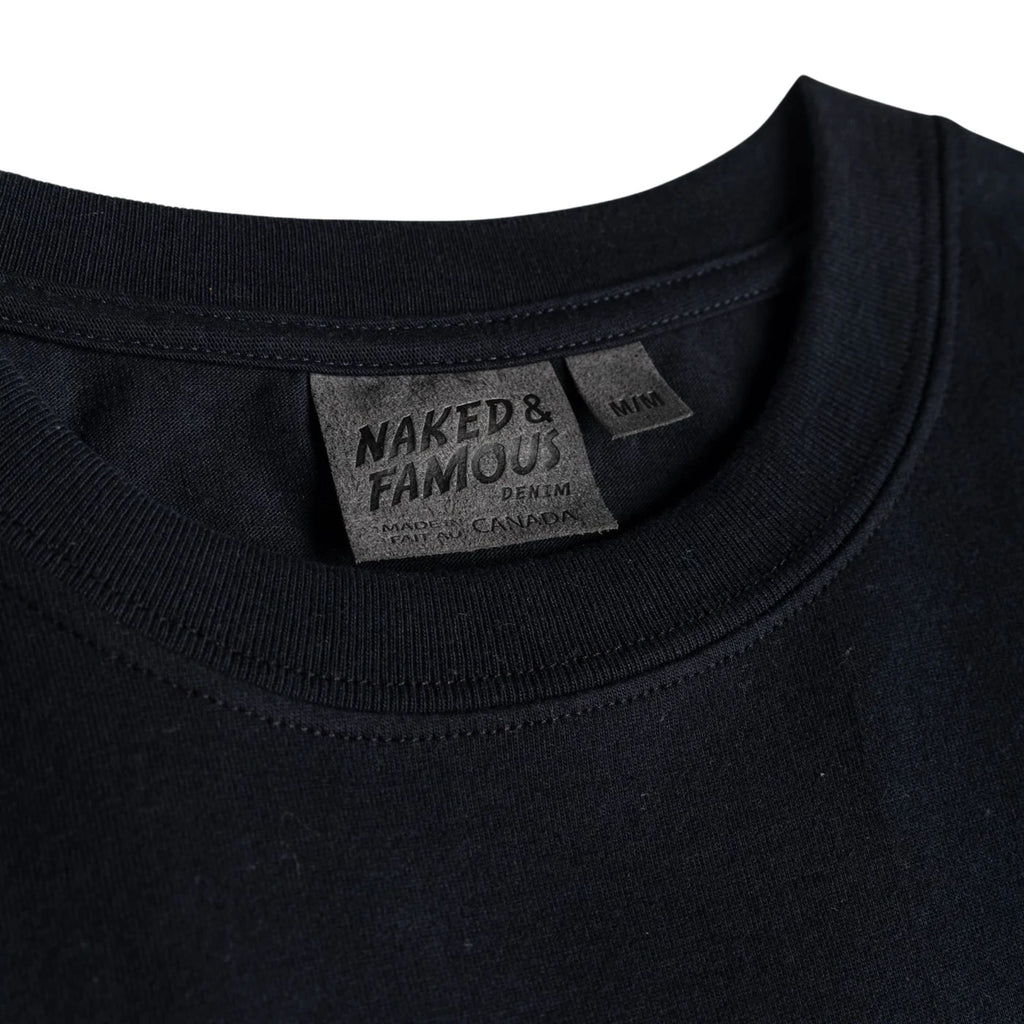 Naked and Famous Denim Circular Knit T-Shirt - Black