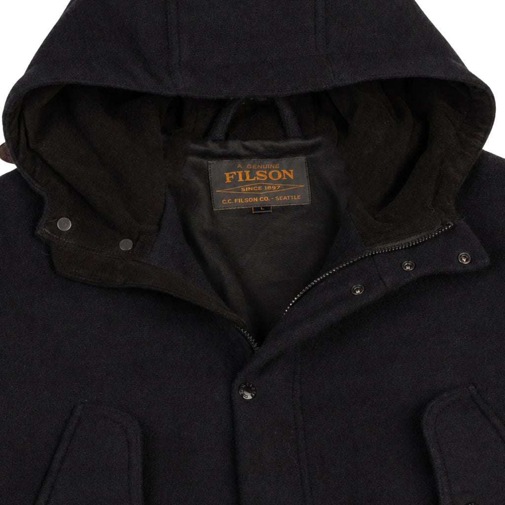Filson Cascade Wool Mountain Parka - Navy/Black Plaid