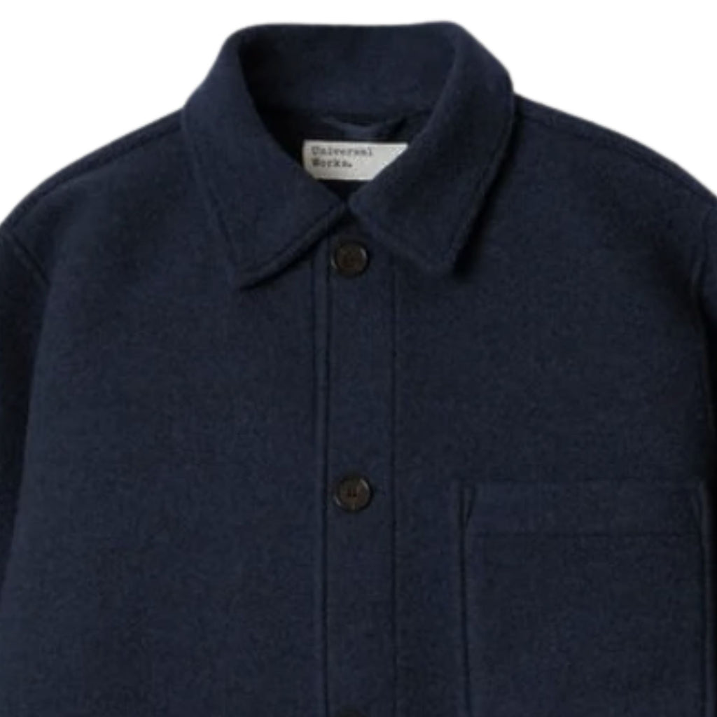Universal Works Tag Jacket Techno Melton Plain - Navy