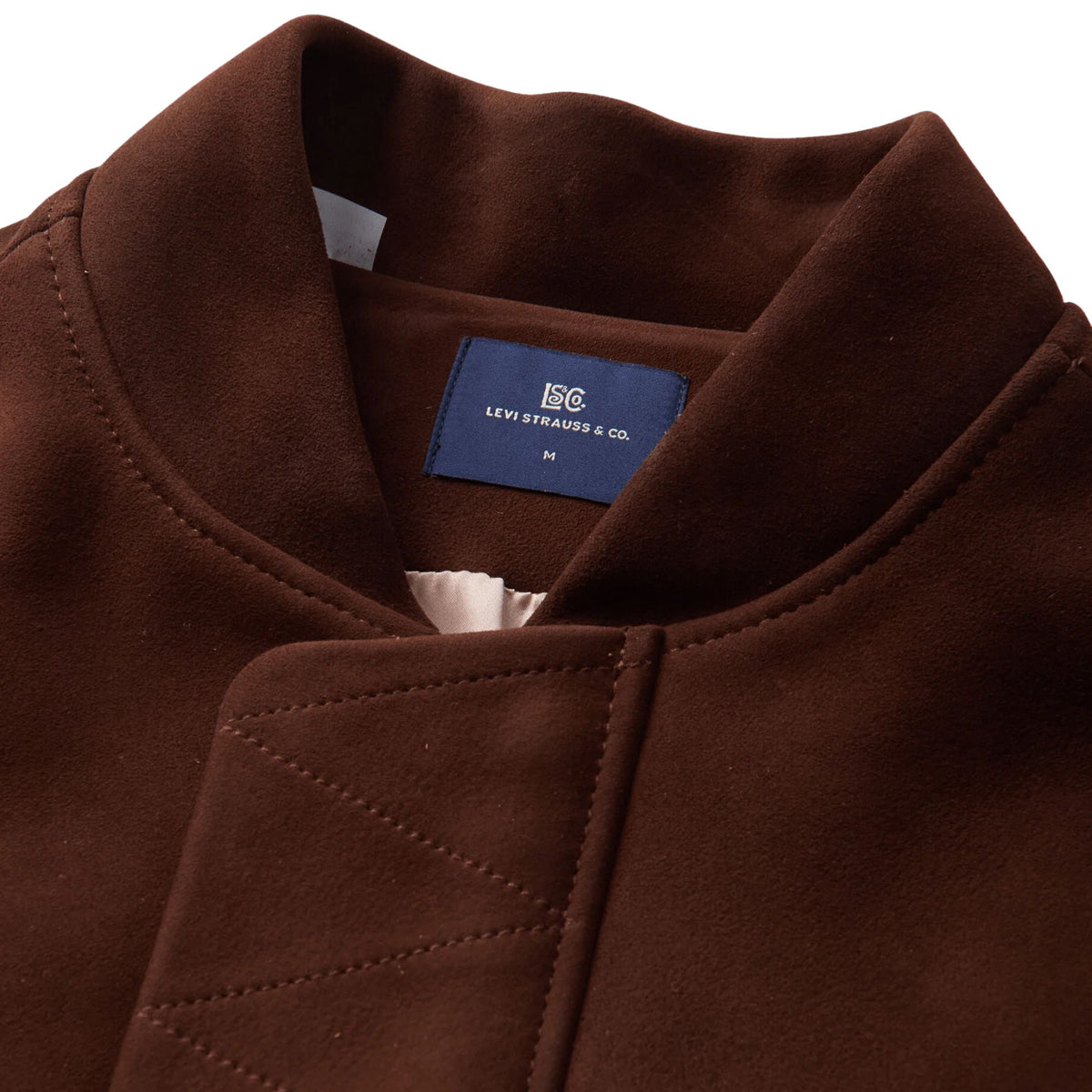 Levi's Blue Tab Suede Bomber Jacket - Brown
