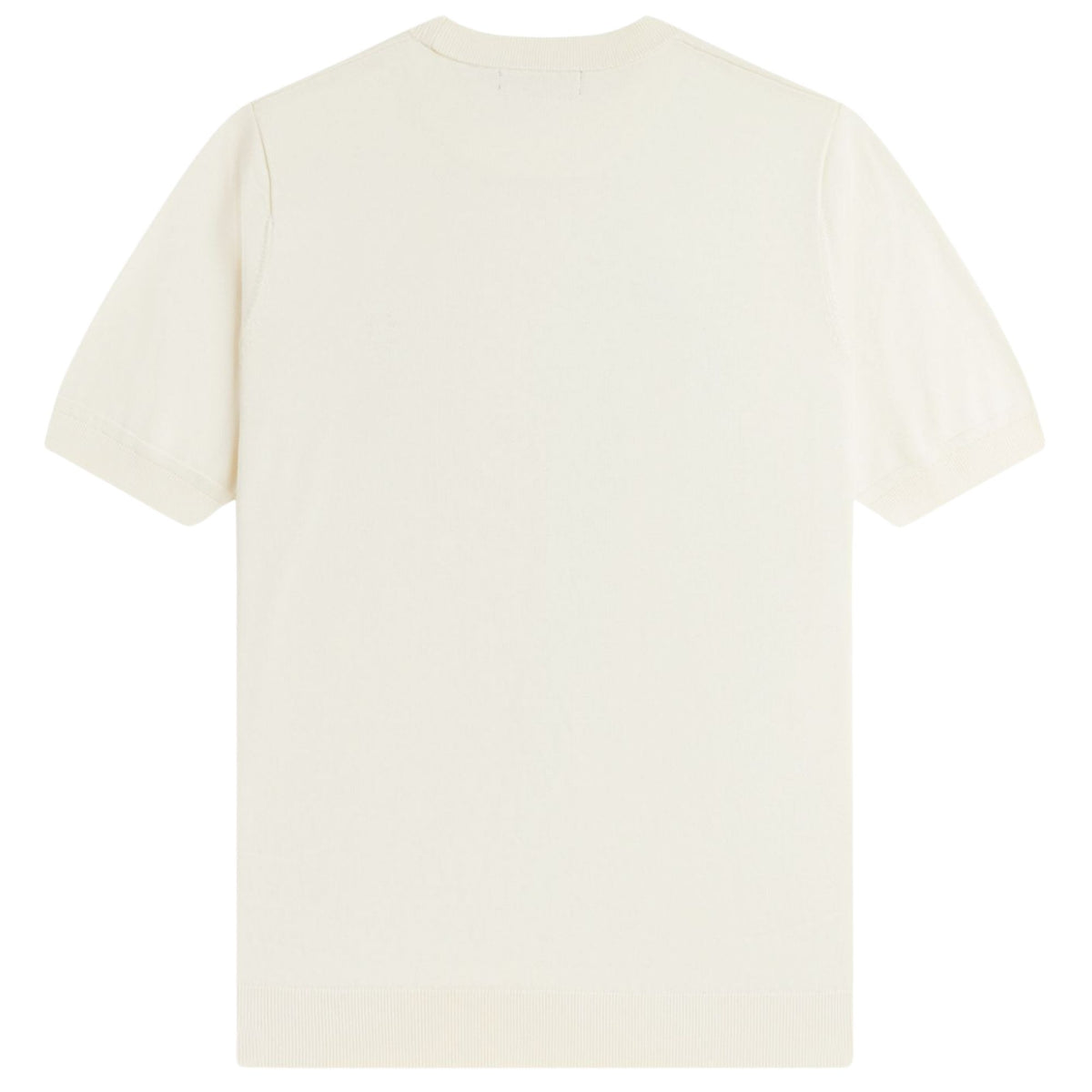 Fred Perry Long Staple Cotton Knitted T-Shirt - Ecru