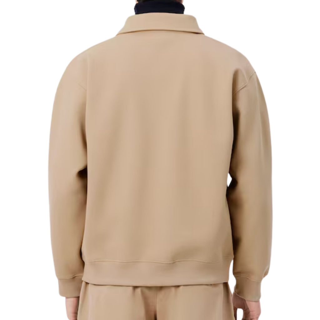 Lacoste Polo Collar Piqué Sweatshirt - Beige