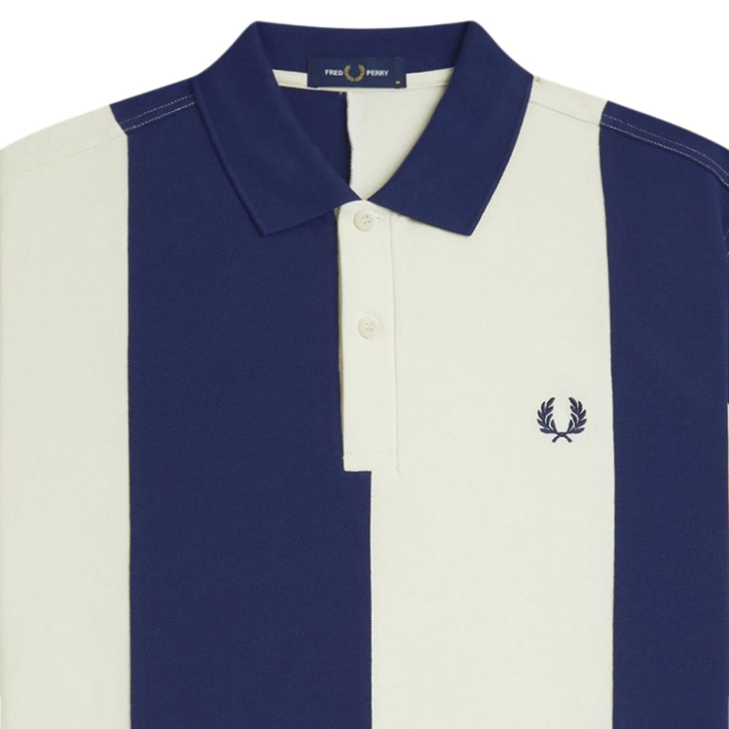 Fred Perry Cut and Sew Panel Polo Shirt - French Navy