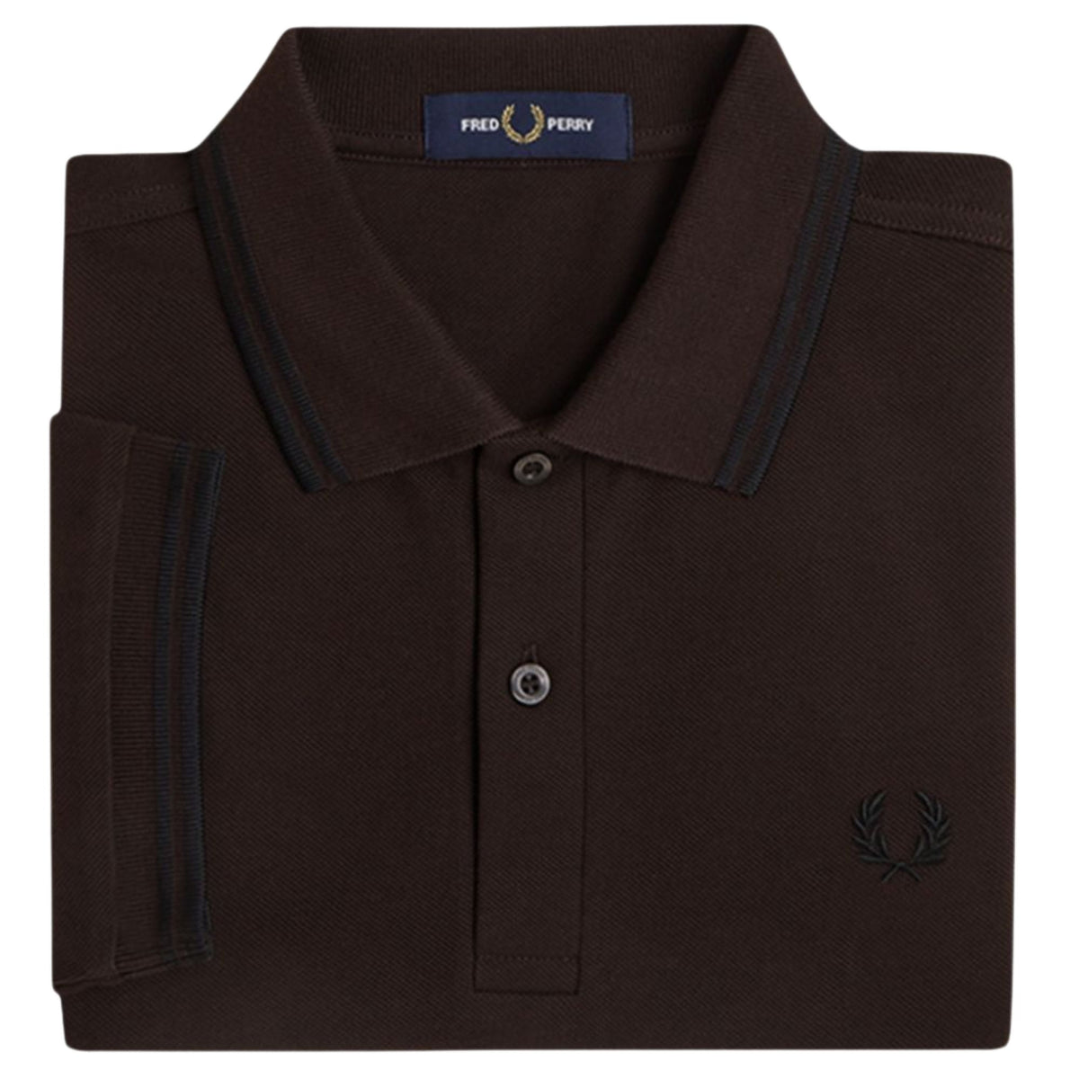 Fred Perry M3600 Twin Tipped Shirt - Rich Brown
