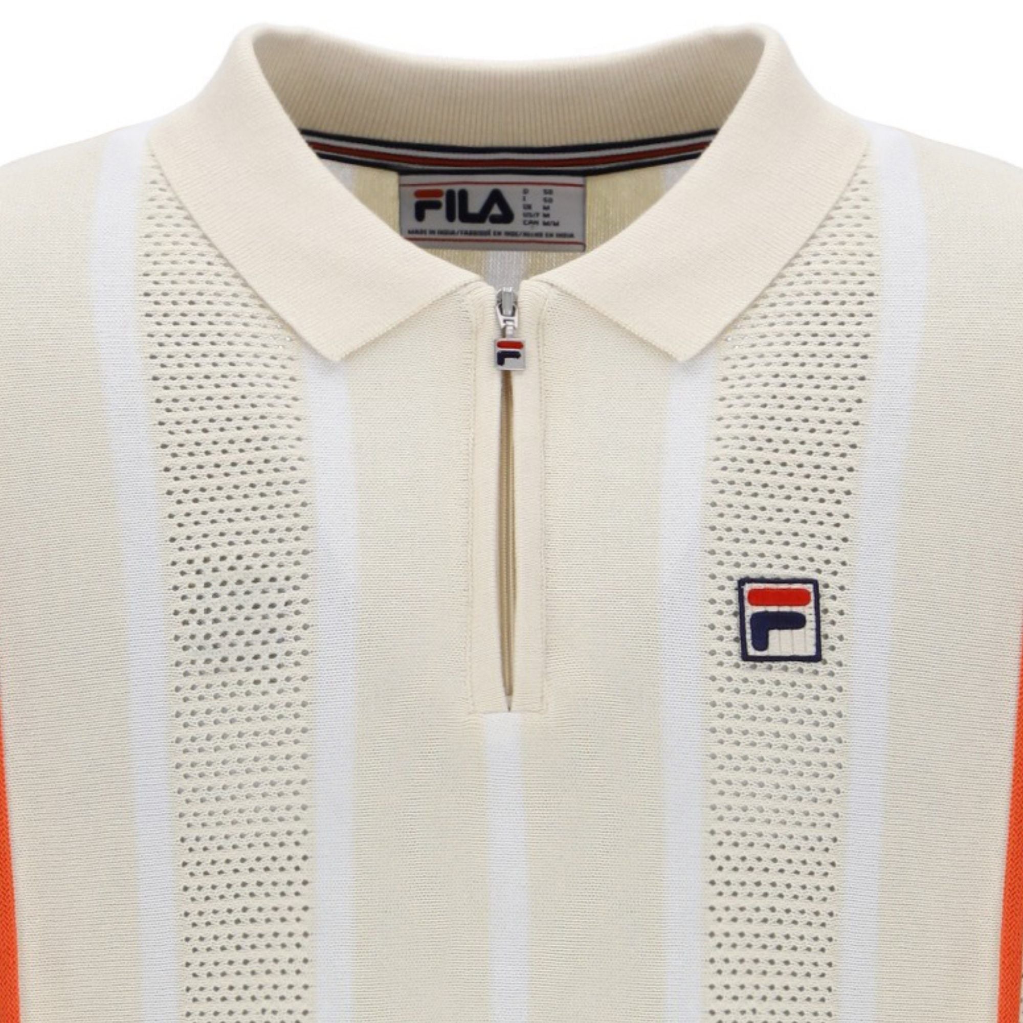 Giorgio Crochet Patchwork Knitted Polo Shirt - Tapioca