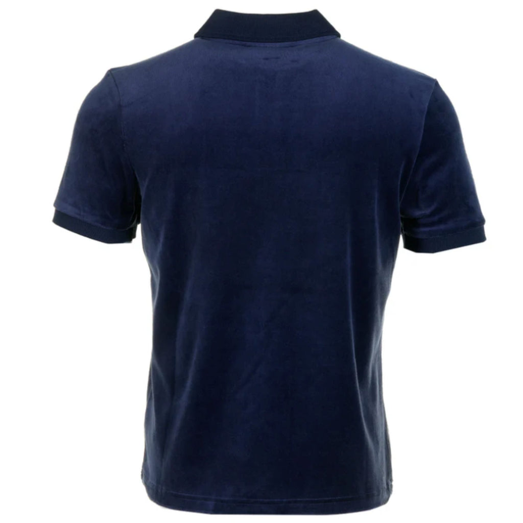 Sergio Tacchini Cardona Velour Zip Polo Shirt - Maritime Blue