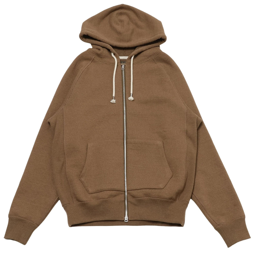 Wonder Looper Double Heavyweight Iron Mordant Foxfibre Zip Hoodie - Brown