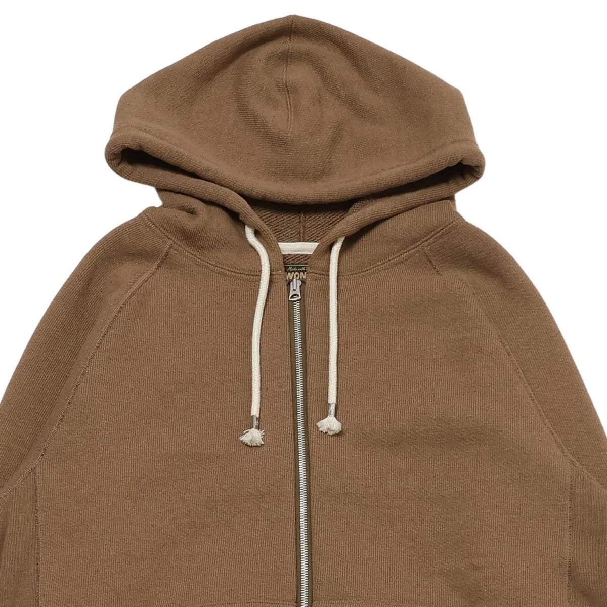 Wonder Looper Double Heavyweight Iron Mordant Foxfibre Zip Hoodie - Brown