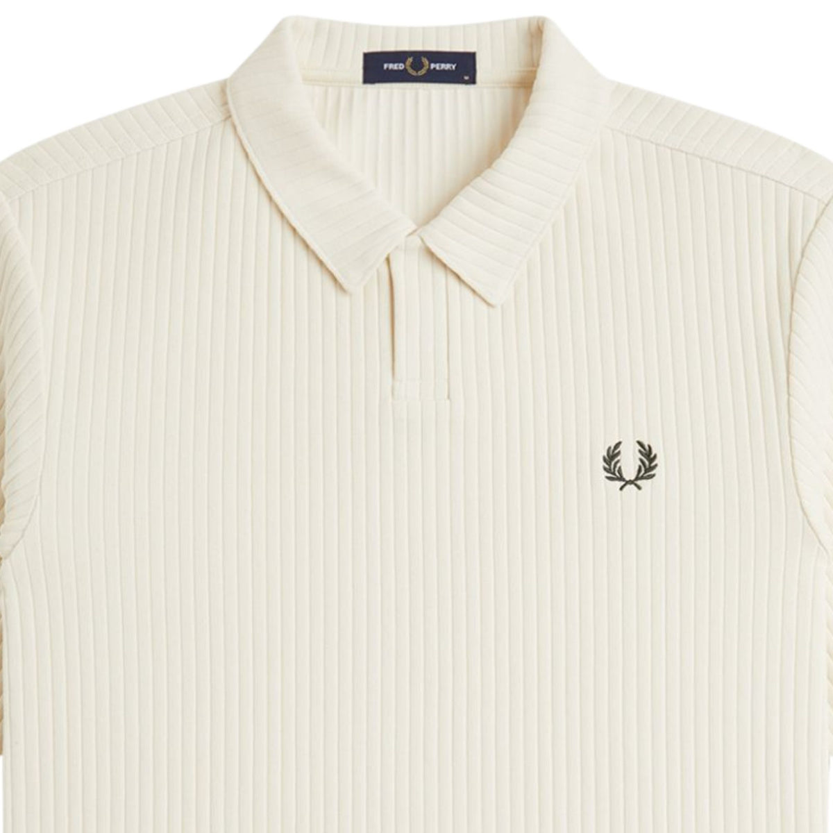 Fred Perry Drop Needle Jersey Polo Shirt - Ecru