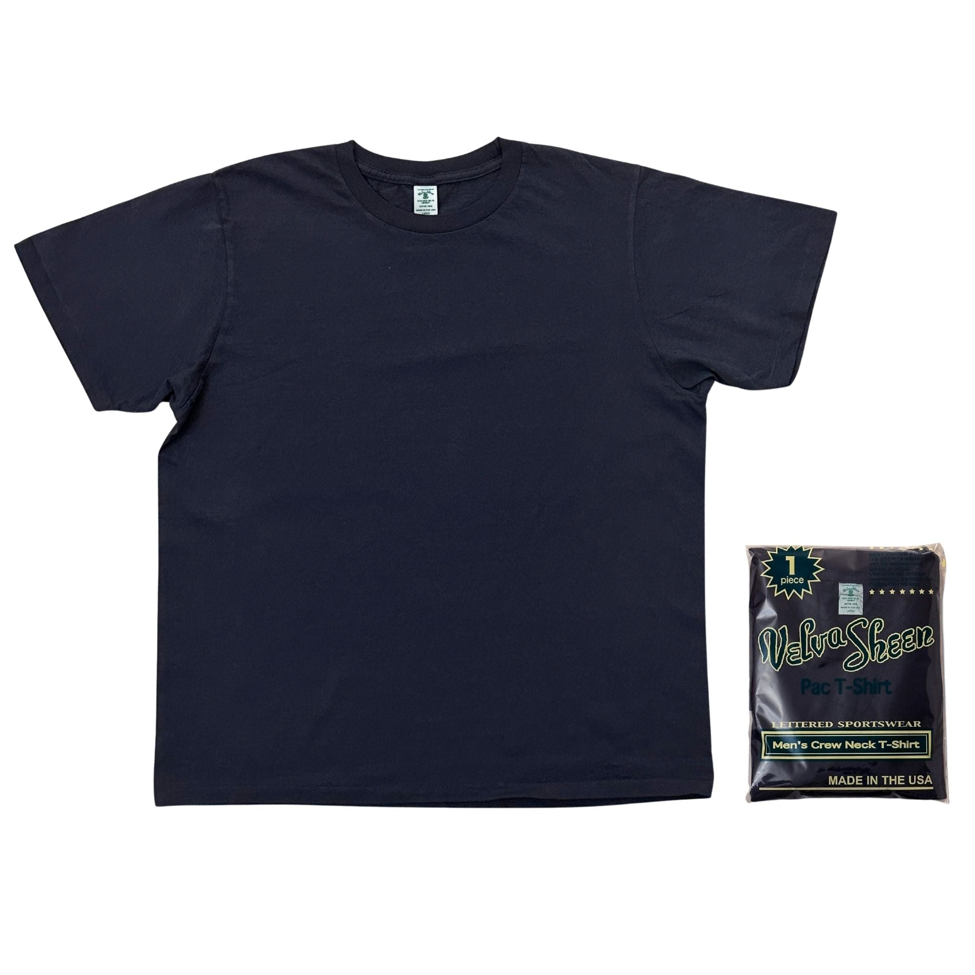 Velva Sheen Short Sleeve Crew Neck T-Shirt - Navy