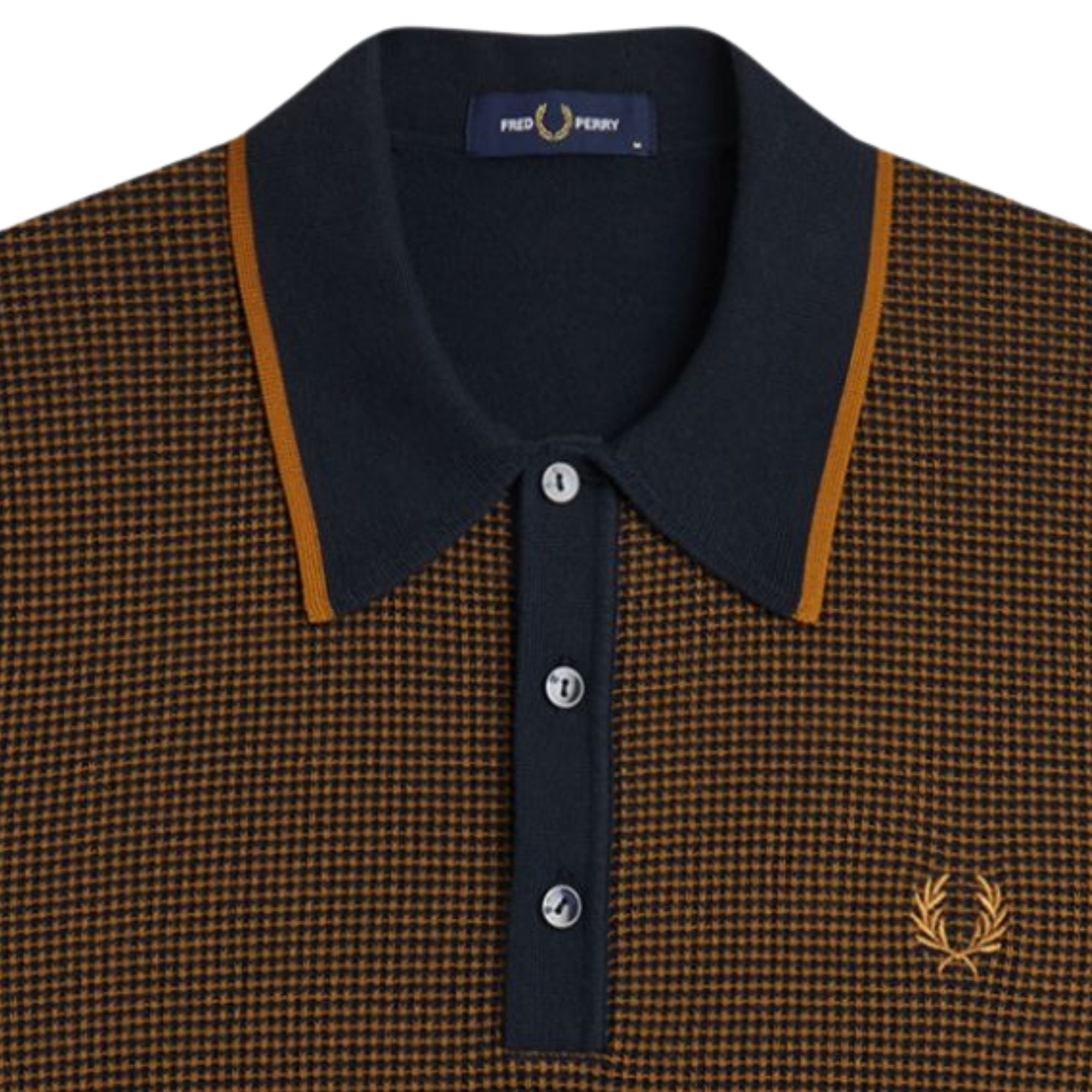 Fred Perry Tonic Waffle Knitted Shirt - Navy