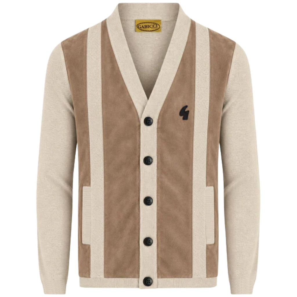 Gabicci Vintage Hurst Long Sleeve Knit Cardigan - Linen