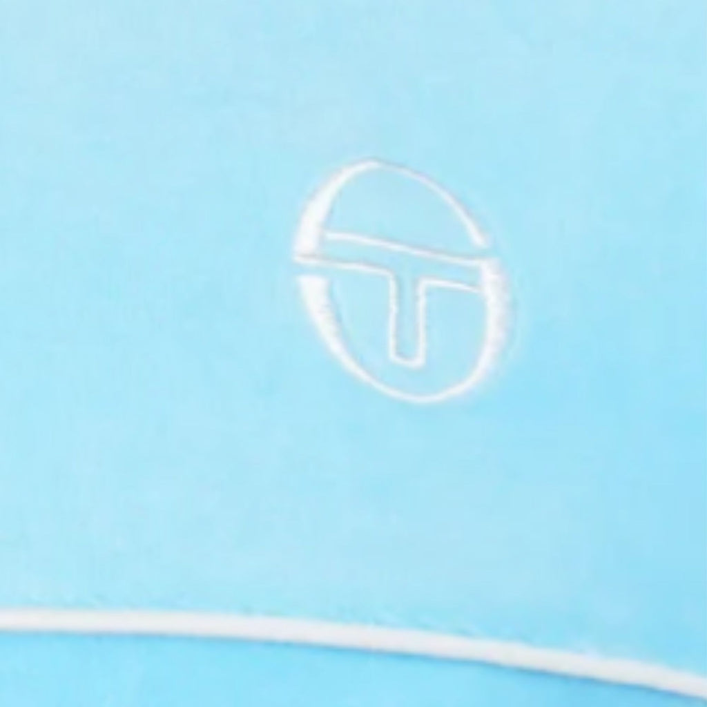 Sergio Tacchini Cardona Velour Zip Polo Shirt - Baltic Sea