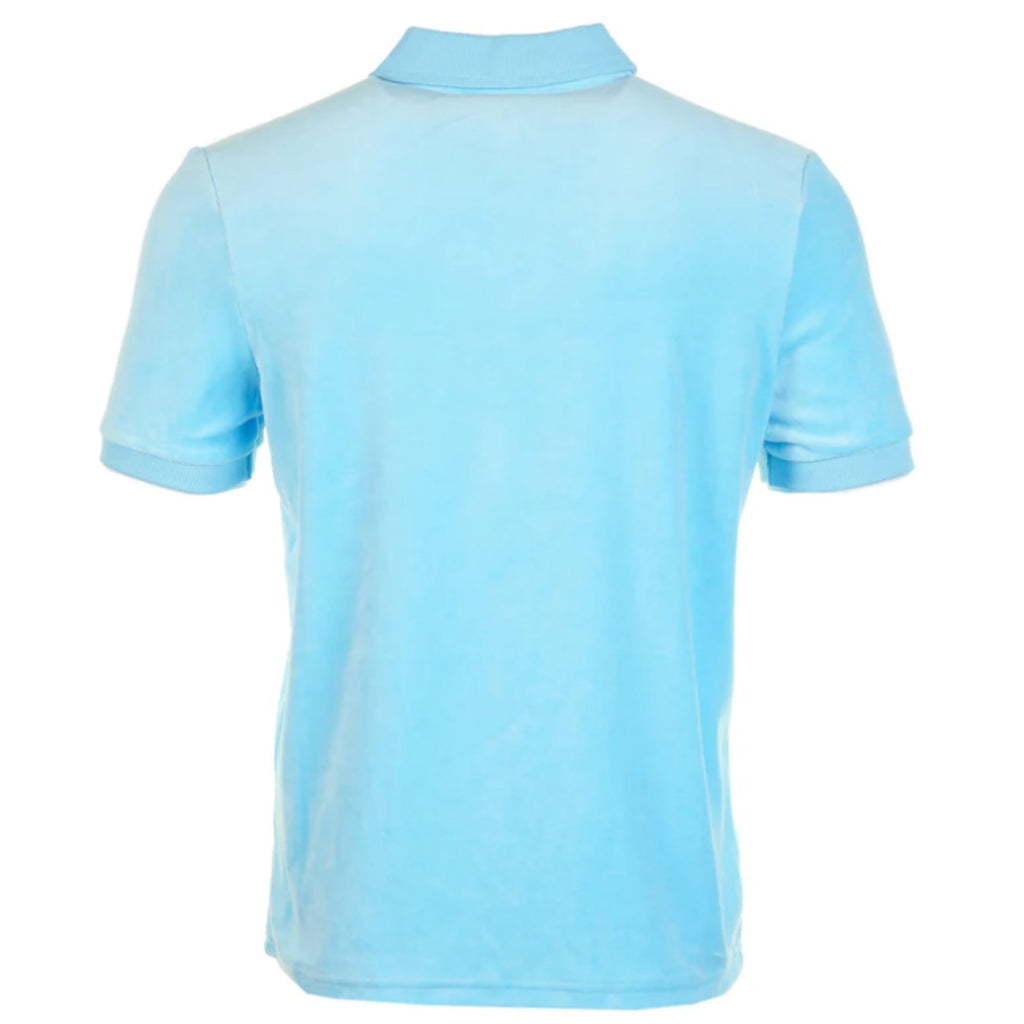 Sergio Tacchini Cardona Velour Zip Polo Shirt - Baltic Sea
