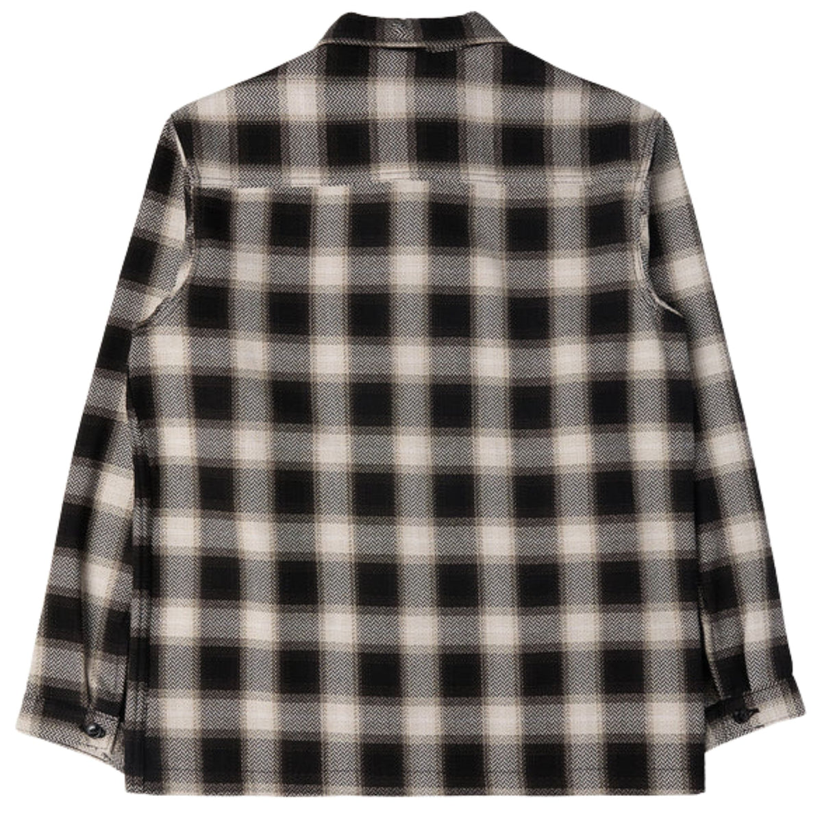 Naked and Famous Denim Trippy Ombre Plaid Work Shirt - Ivory