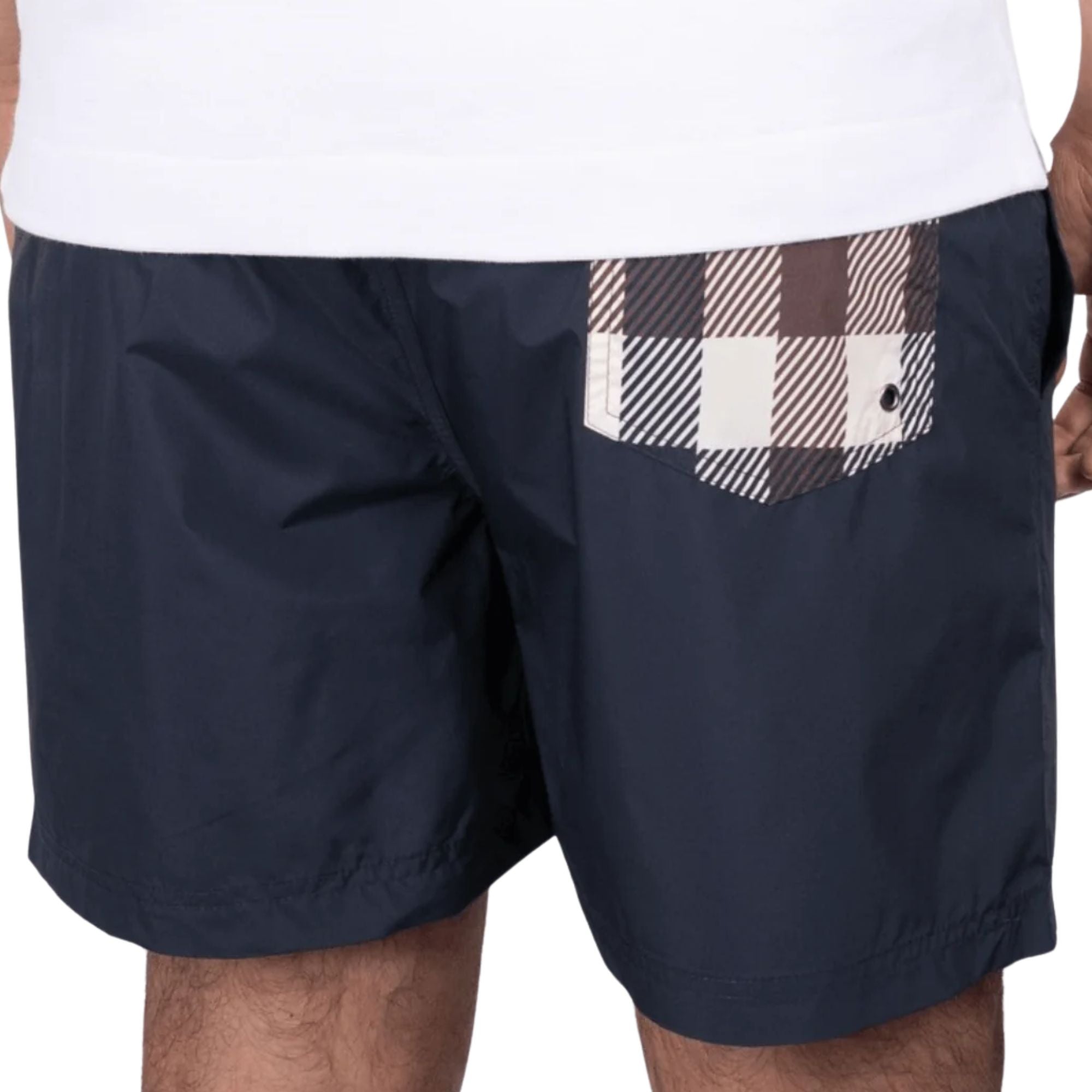 Club Check Pocket Beach Shorts - Navy