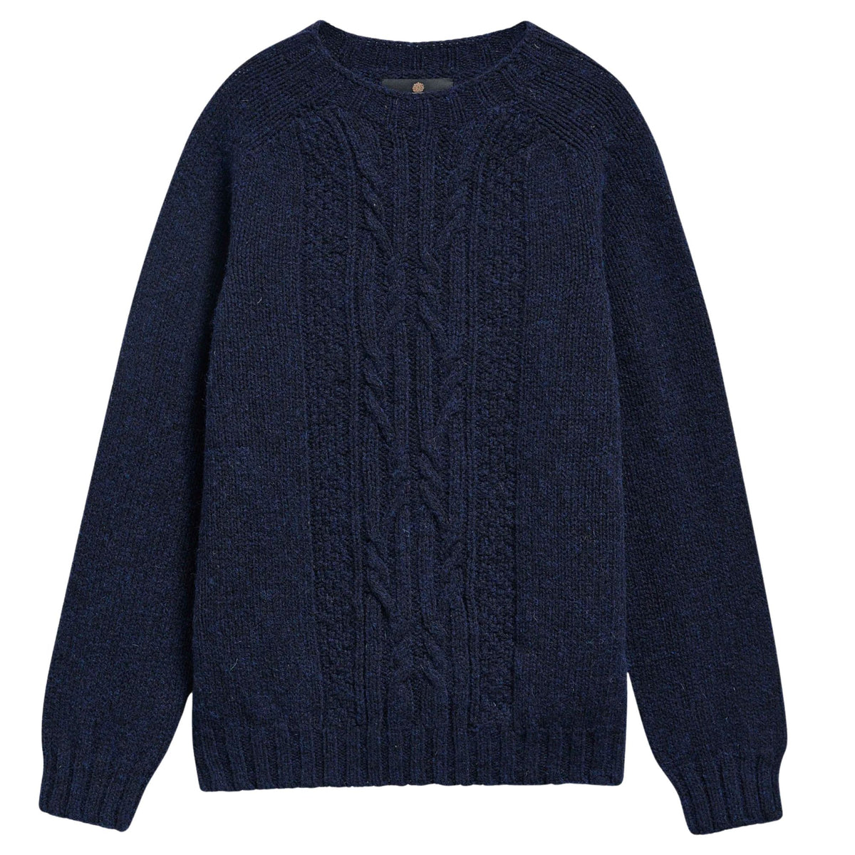 Barbour Natural Yarm Cable Crew Jumper - Navy